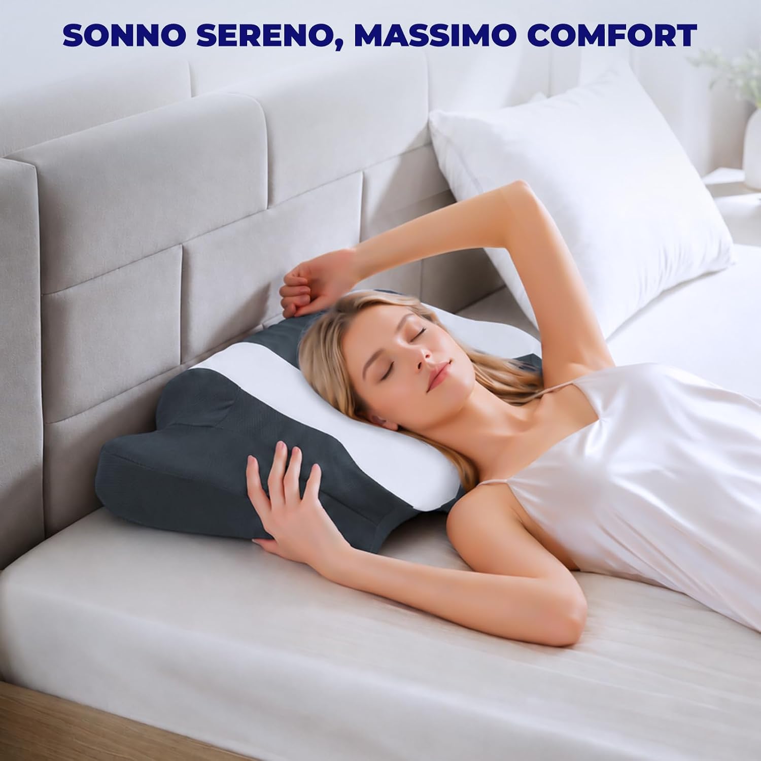 Thumbnail 6 de DONAMA Cuscino Cervicale Memory Foam Farfalla – Supporto ergonomico per collo, spalle e testa