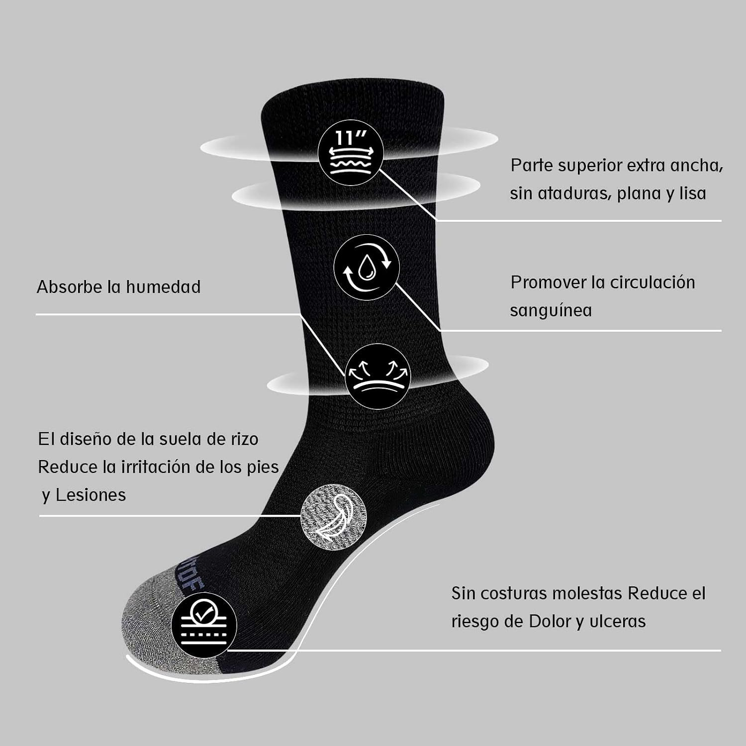Thumbnail 3 de LOFIR Calcetines Diabéticos sin Costuras 39–46