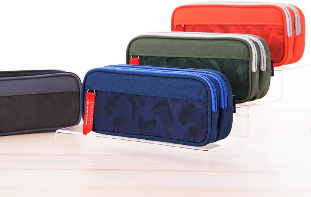 Thumbnail 6 de YONZONE Large Capacity Pencil Case with 3 Compartments (Grey) – multi-pocket organiser pouch
