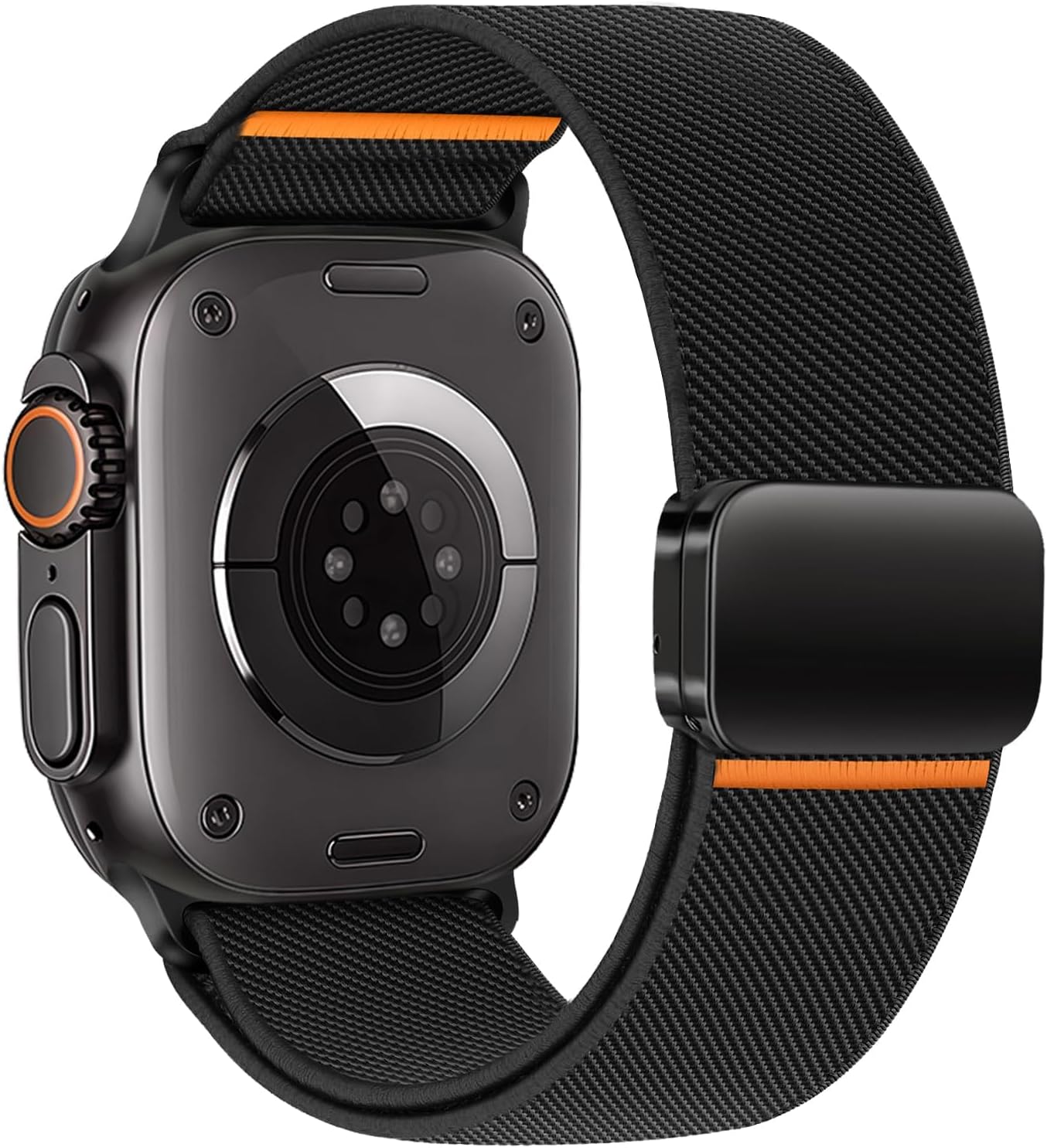 Detalle de SOLOLUP Stretchy Magnetic Nylon Sport Band for Apple Watch Ultra 3/2 49mm & 46mm