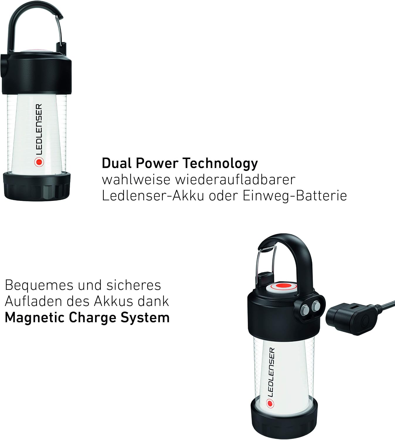 Detalle de Ledlenser ML4: lanterna outdoor compatta con ricarica magnetica e luce rossa