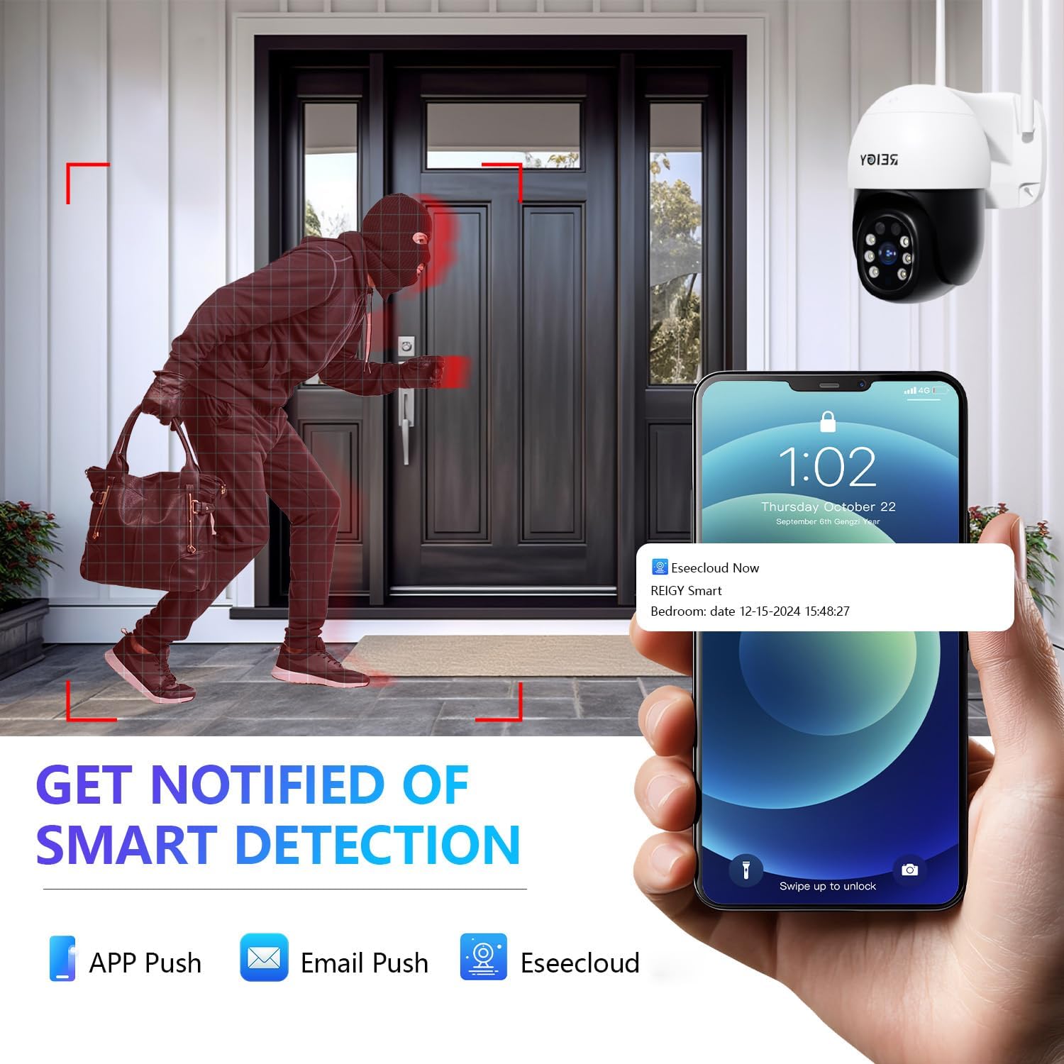 Thumbnail 4 de Kit videosorveglianza WiFi REIGY da 5MP: 16 canali con NVR + 4 telecamere esterne