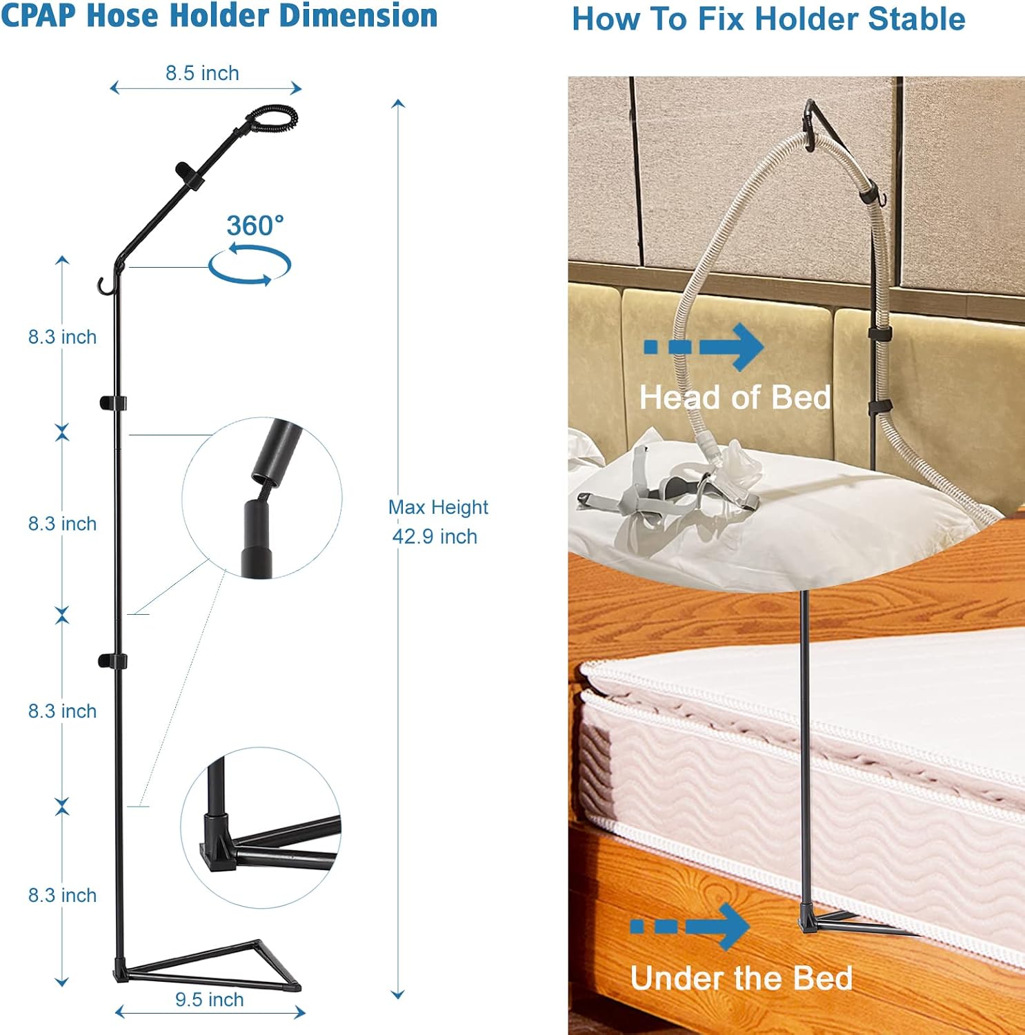 Thumbnail 4 de LONYEON CPAP Hose Holder: Bedside CPAP Hose Hanger for Tangling-Free Sleep