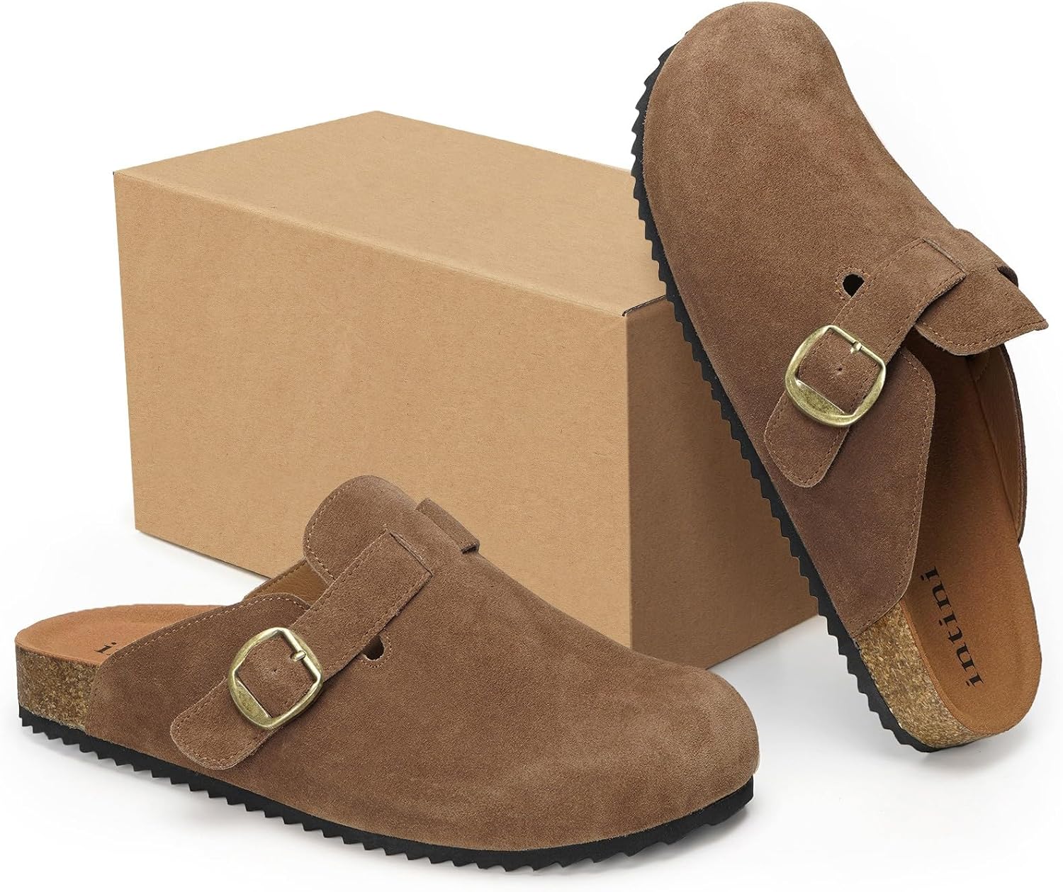 Thumbnail 5 de Sabot Donna Ciabatte Uomo Chiuse con Comodo Plantare in Pelle – Sandali Ciabatta Traspirante 36–46