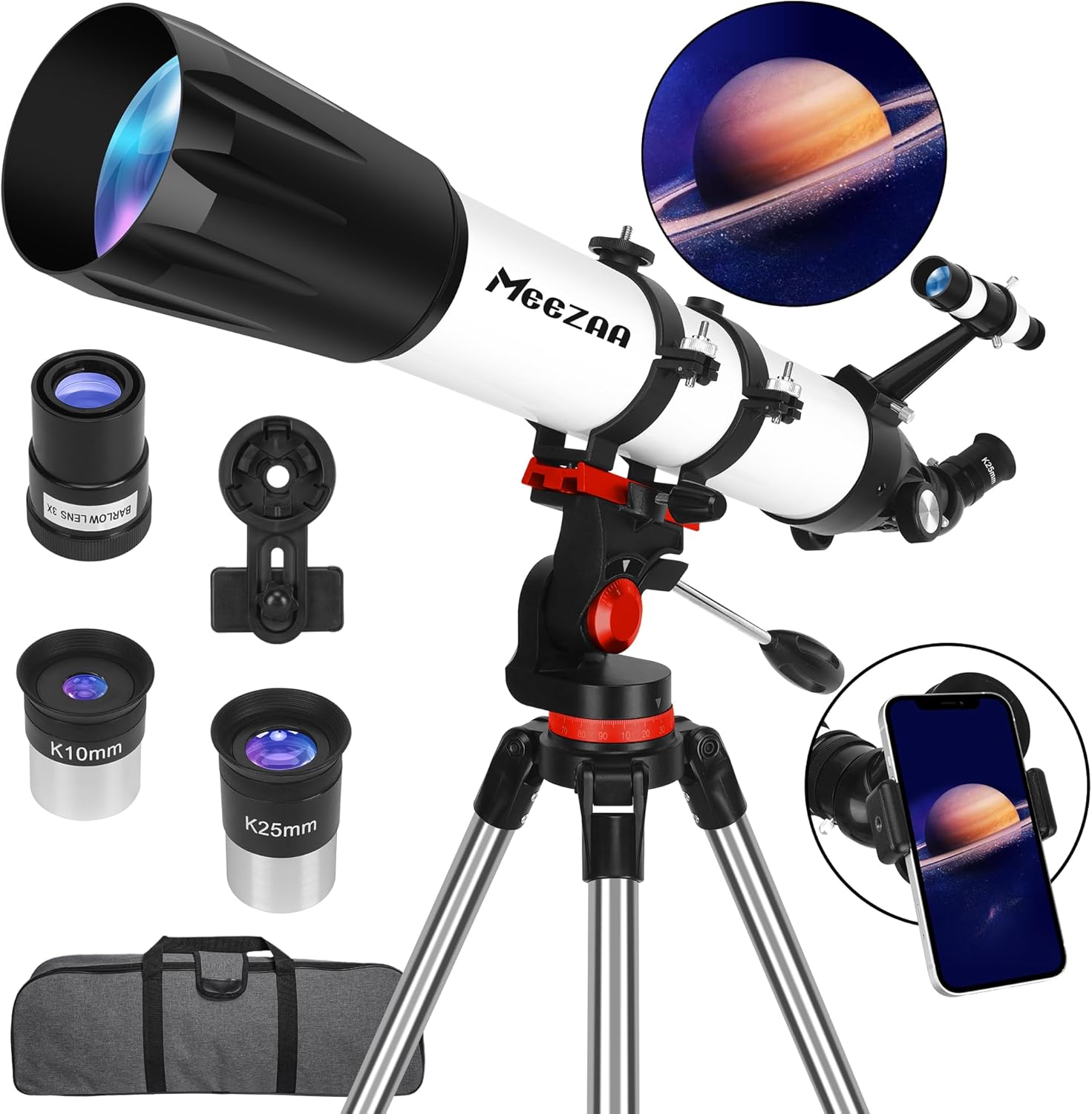 MEEZAA Telescope 90mm Aperture 800mm Refractor