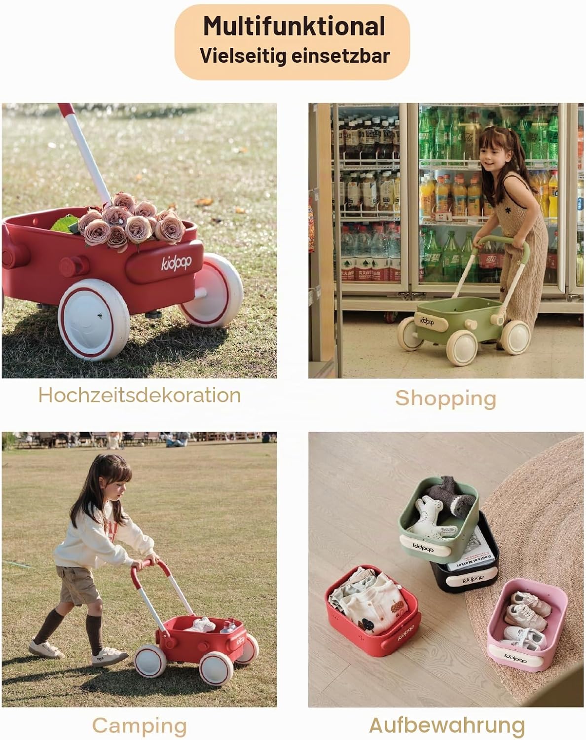 Detalle 2 de Kidpop PULA 2-in-1 Lauflernwagen – Lila: Sicherer Lern- und Spielwagen für Kleinkinder von 7 Monaten bis 4 Jahren