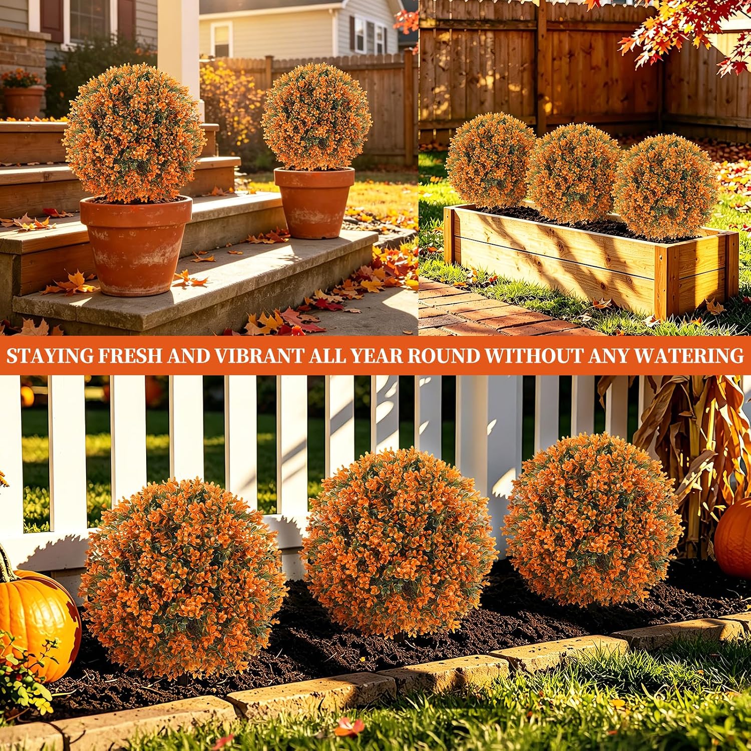 Thumbnail 6 de Grooy Artificial Boxwood Topiary Trees, 2 Pack