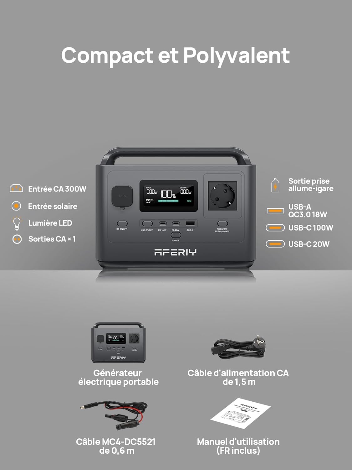Thumbnail 1 de AFERIY Générateur portable 40-0W ⚡