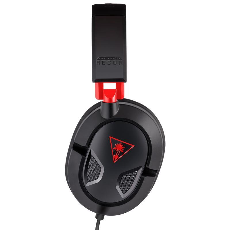 Detalle de Auriculares Turtle Beach Recon 50 con cable 3,5 mm: micrófono desmontable, negro y rojo