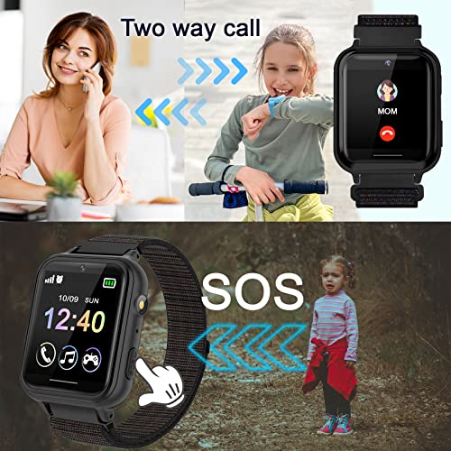 Thumbnail 2 de Smartwatch para niños PTHTECHUS (3 a 12 años) con pantalla táctil, SOS, podómetro, cámara y juegos
