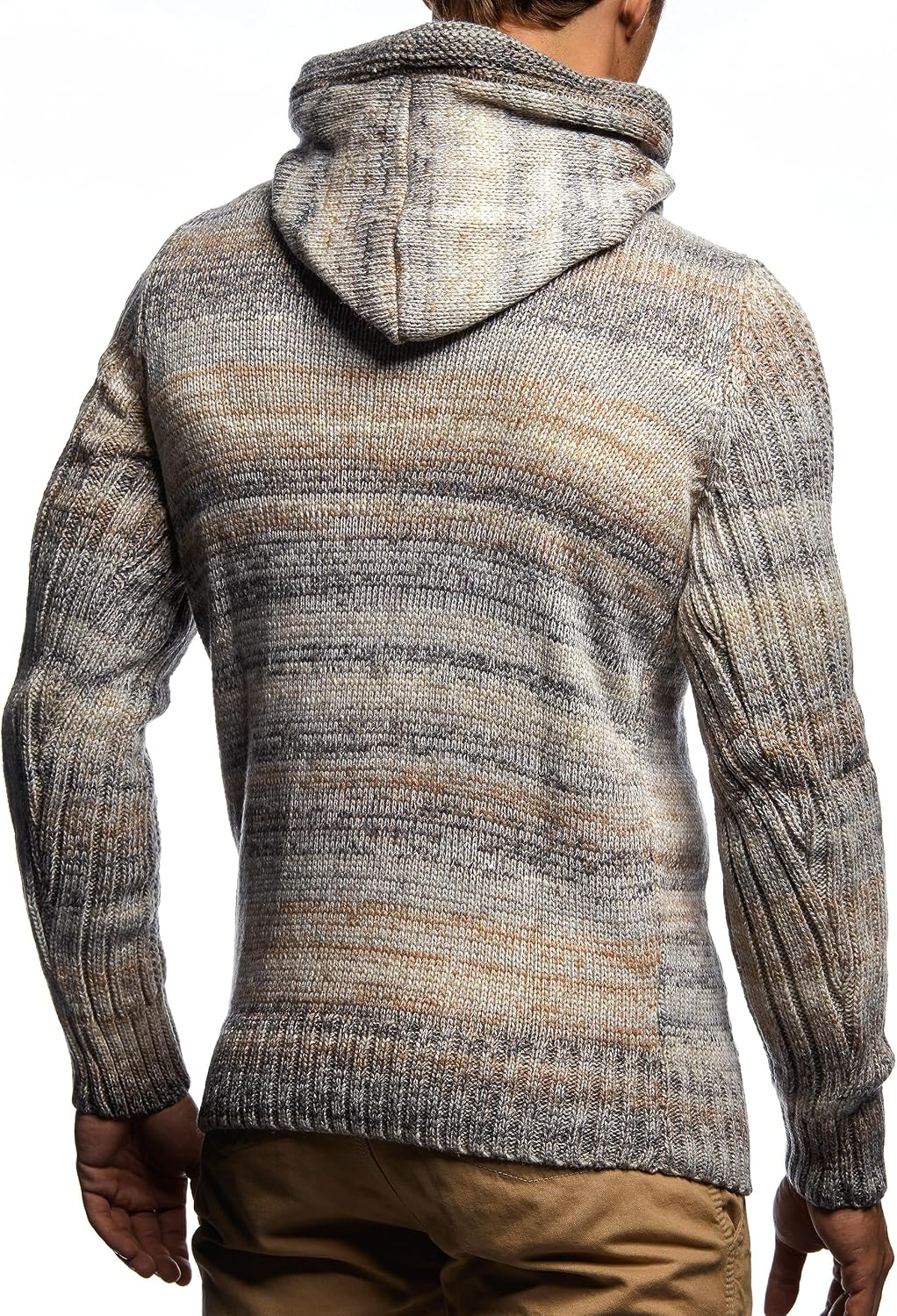 Detalle de Leif Nelson LN6004 : Pull-over tricoté à grosses mailles pour homme