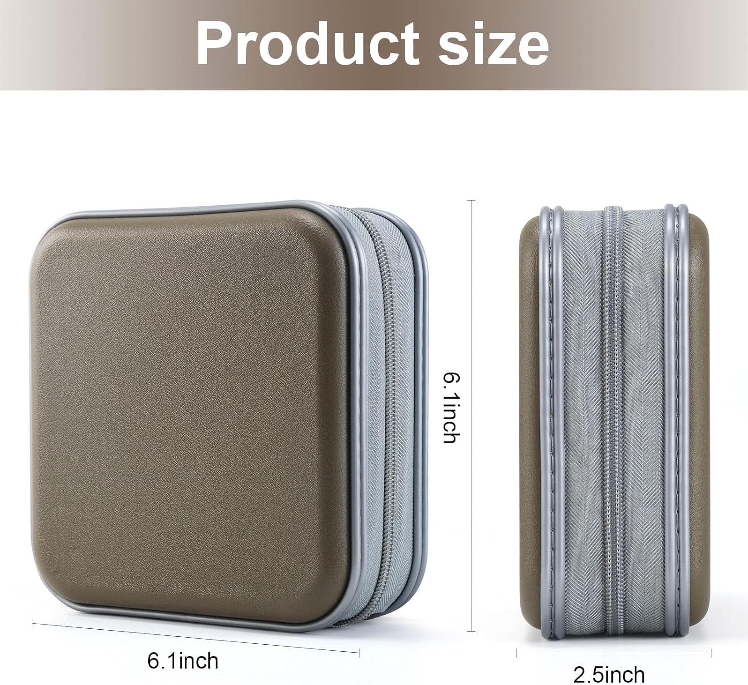 Thumbnail 6 de LIOVODE DVD Case 48 Capacity: Portable Olive CD/DVD Holder and Storage Wallet