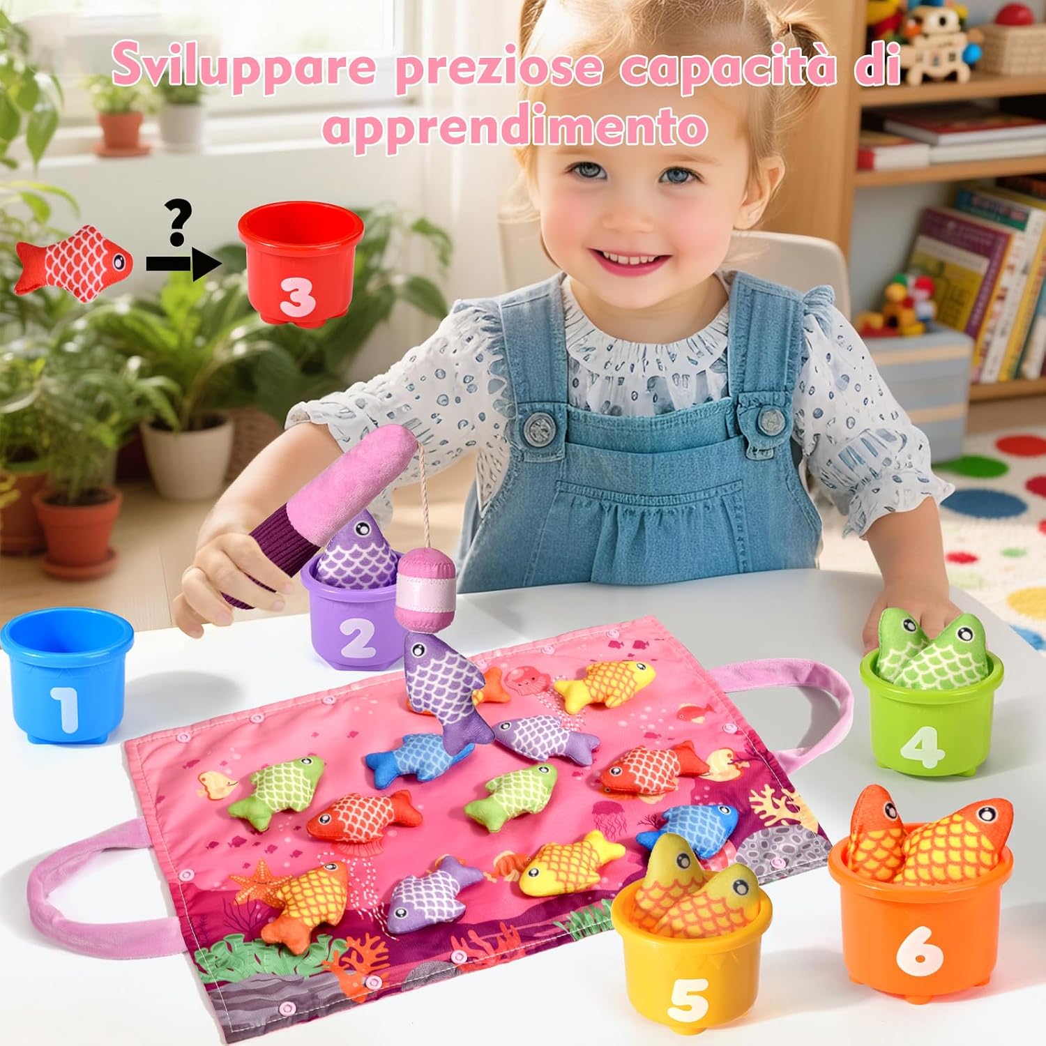Detalle de Yitical Giochi Bambini pesca Montessori 20