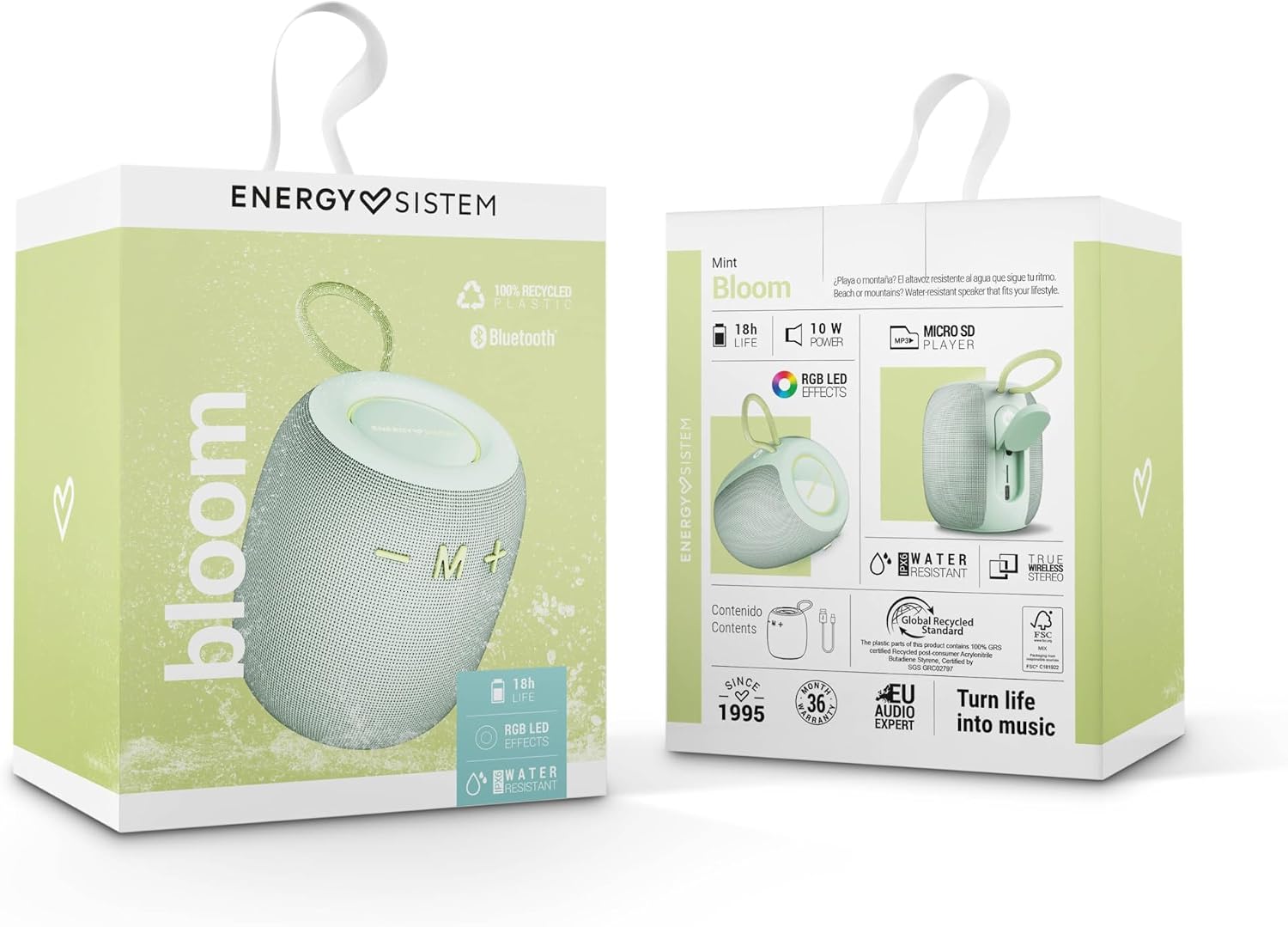 Detalle 2 de Energy Sistem Bloom – głośnik Bluetooth 5.3, IPX6 i 18 godzin pracy
