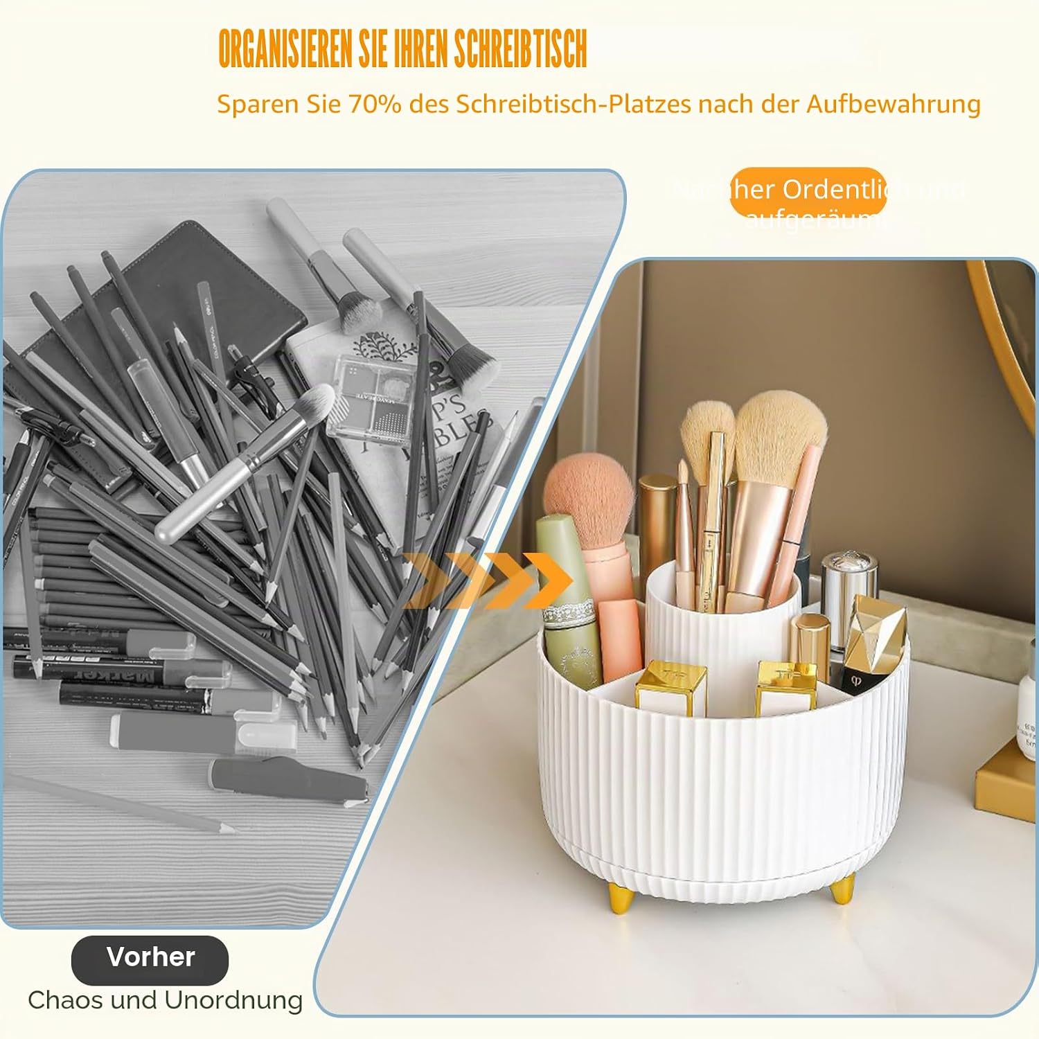 Detalle 2 de CenYouful 360° Drehbar Make-up Organizer 💄