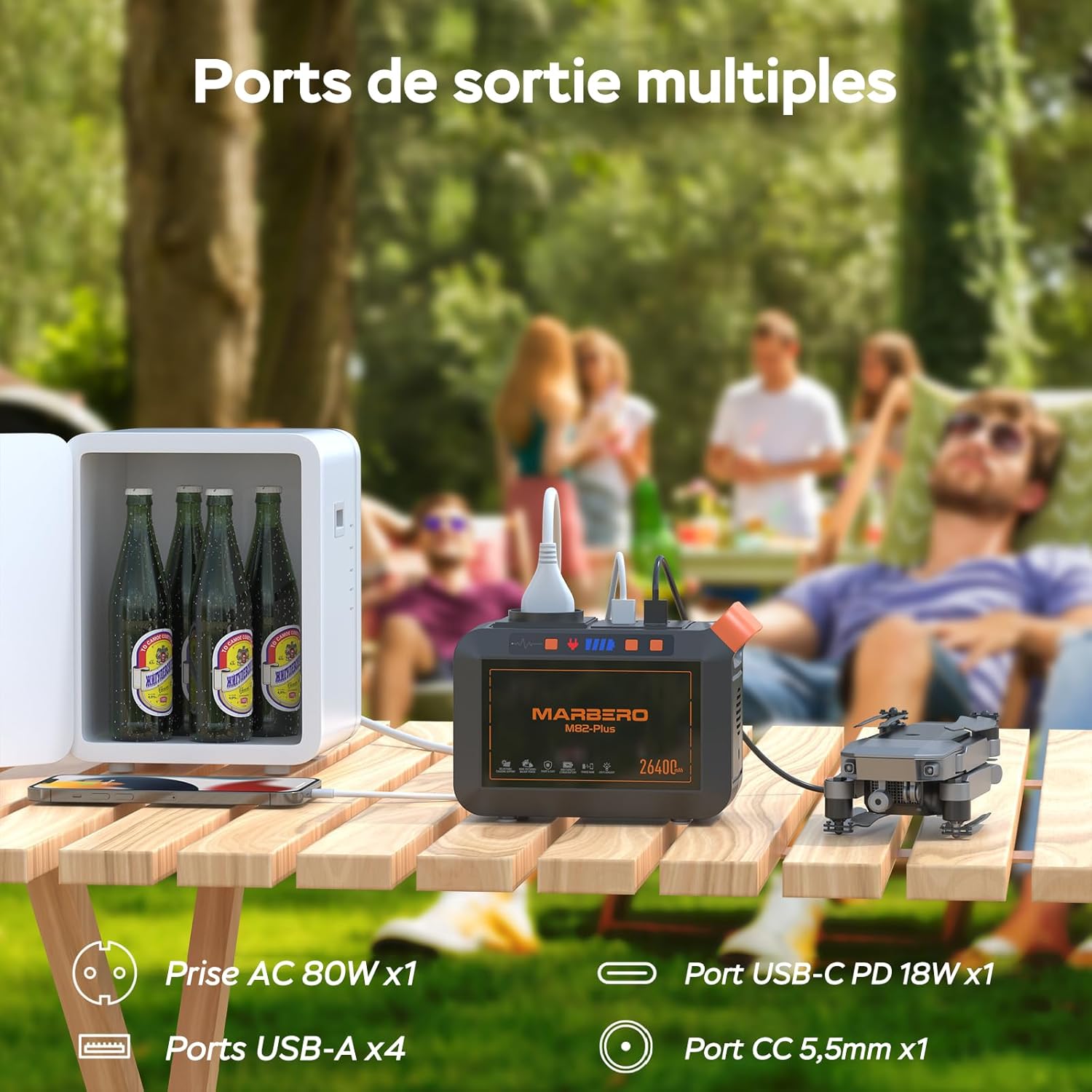 Detalle de MARBERO Générateur solaire 26,400 mAh