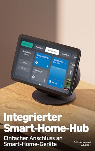 Detalle 2 de Amazon Echo Show 8 (neueste Generation) mit 8,7-Zoll-HD-Display, 3D-Audio und Alexa+ Early Access – Graphit