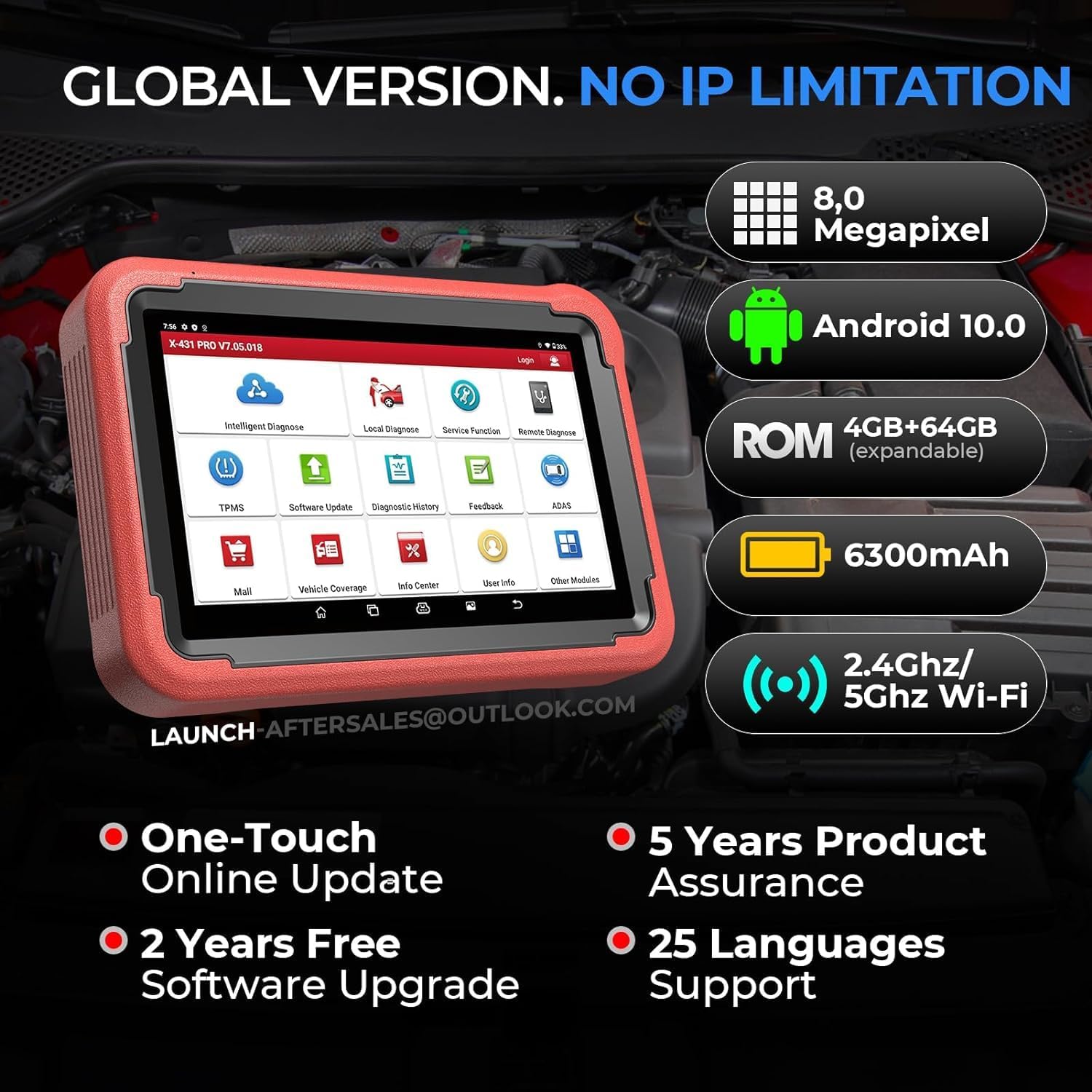 Thumbnail 6 de LAUNCH X431 PROS V+ 5.0 Elite: Bidirectional Scan Tool with CANFD and 2026 DBSCar VII Connector