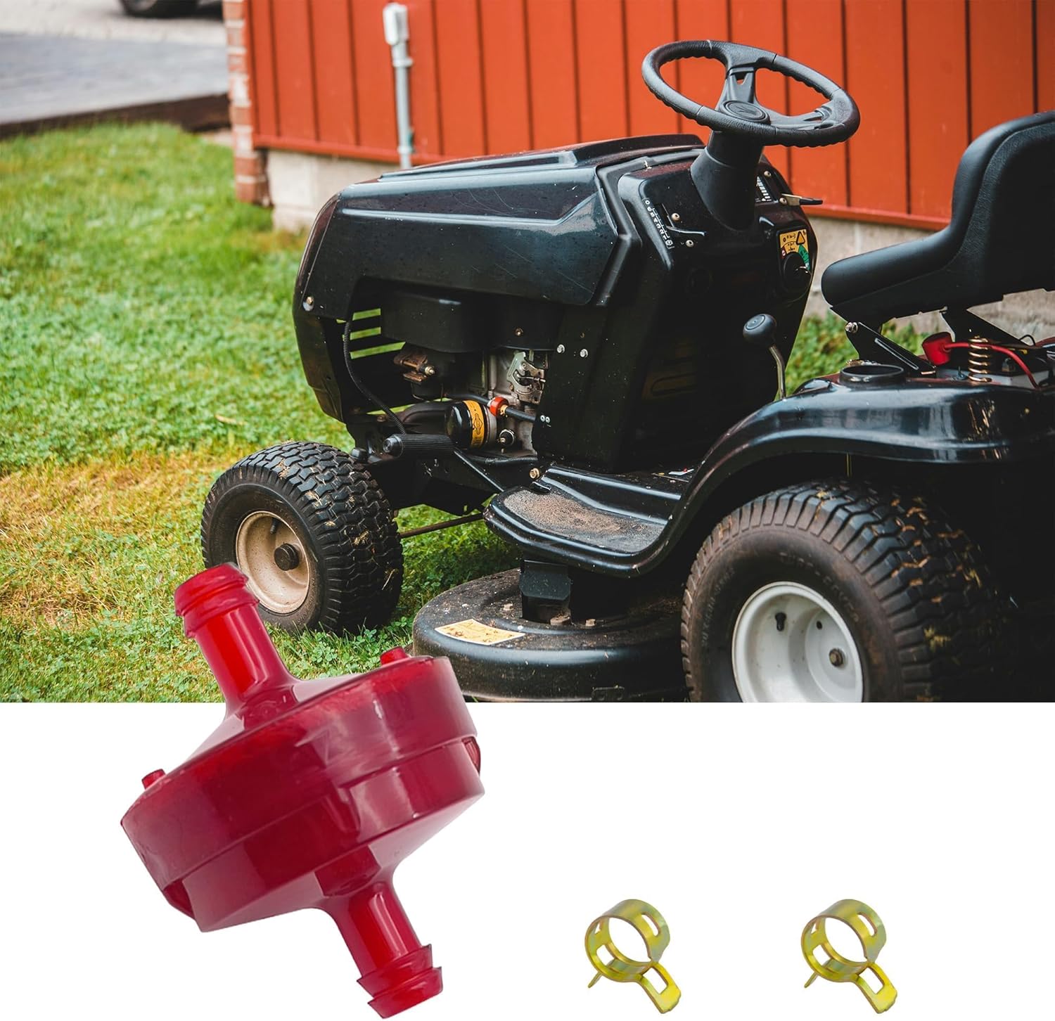 Detalle de Strongthium 2-Pack Upgraded In-Line Petrol Fuel Filter Kit (6mm) for Briggs & Stratton - 2 Filters + 4 Clamps
