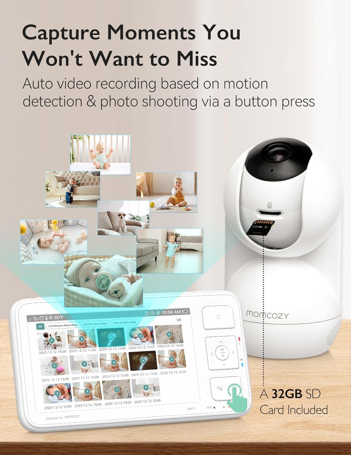 Thumbnail 6 de momcozy Video Baby Monitor BM03 — 5.5” 1080P Full HD, No WiFi, 5800mAh Battery