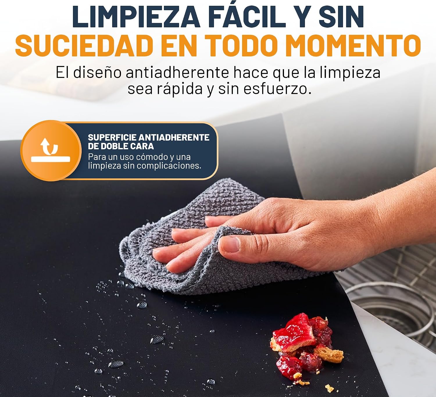 Thumbnail 4 de Linda's Essentials Protector Horno Interior (2 Unidades): Alfombrilla Reutilizable 32x50 cm