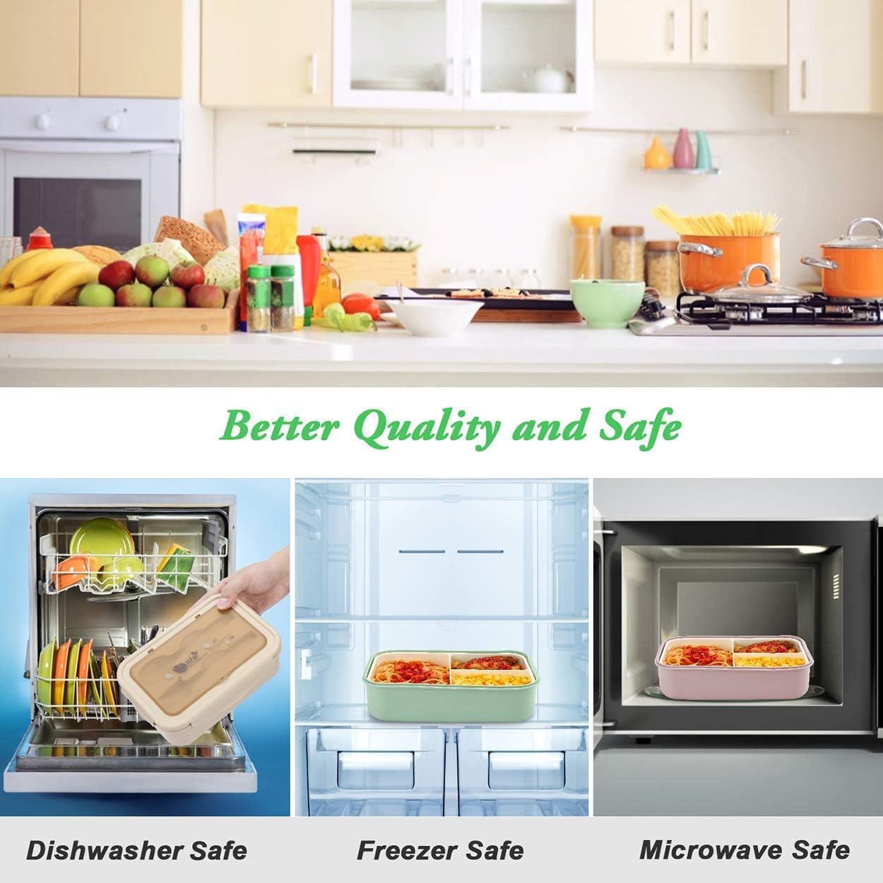 Thumbnail 4 de BIBURY Fiambrera Infantil con Compartimentos, a prueba de fugas 🥪