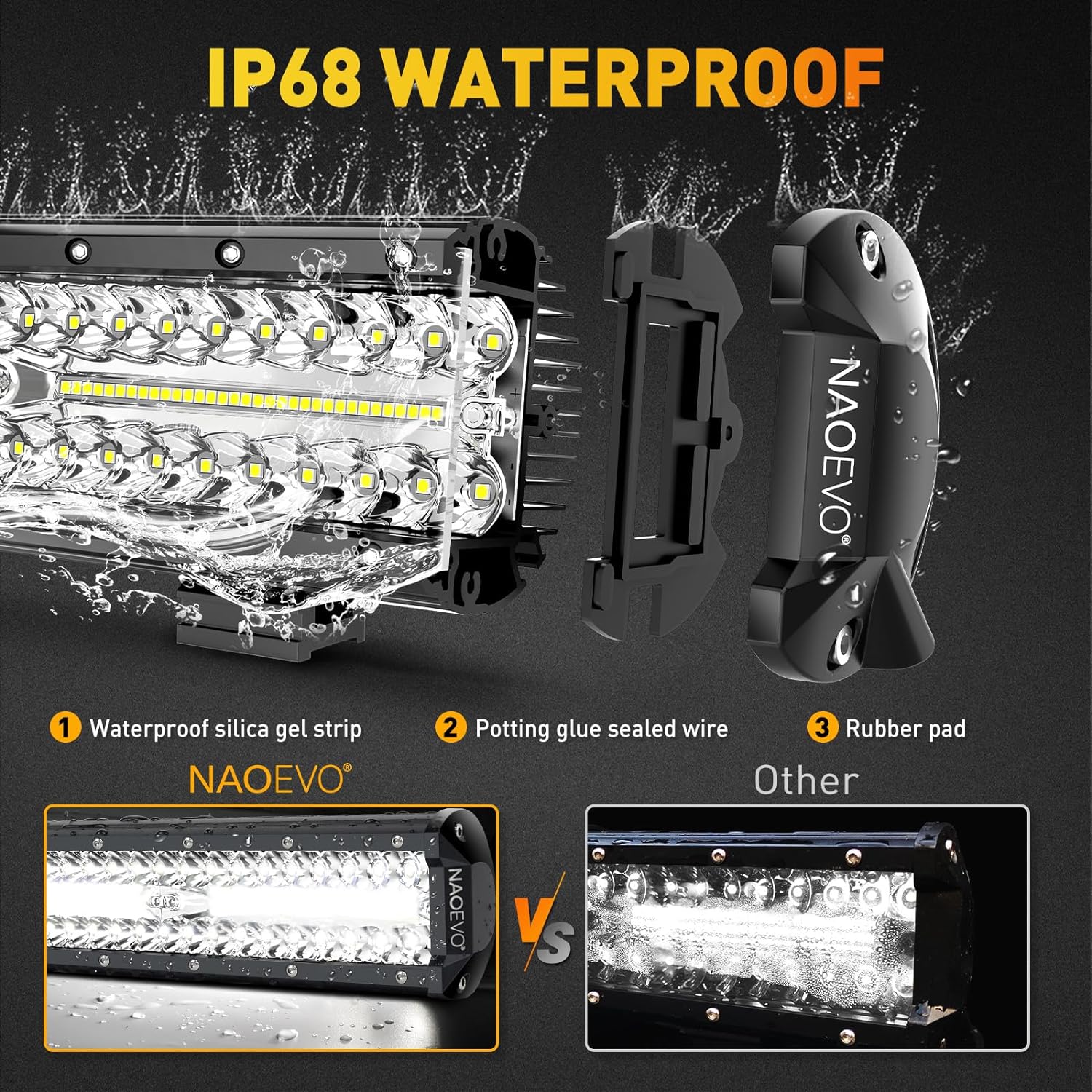 Thumbnail 3 de NAOEVO 12Inch LED Light Bar 420W