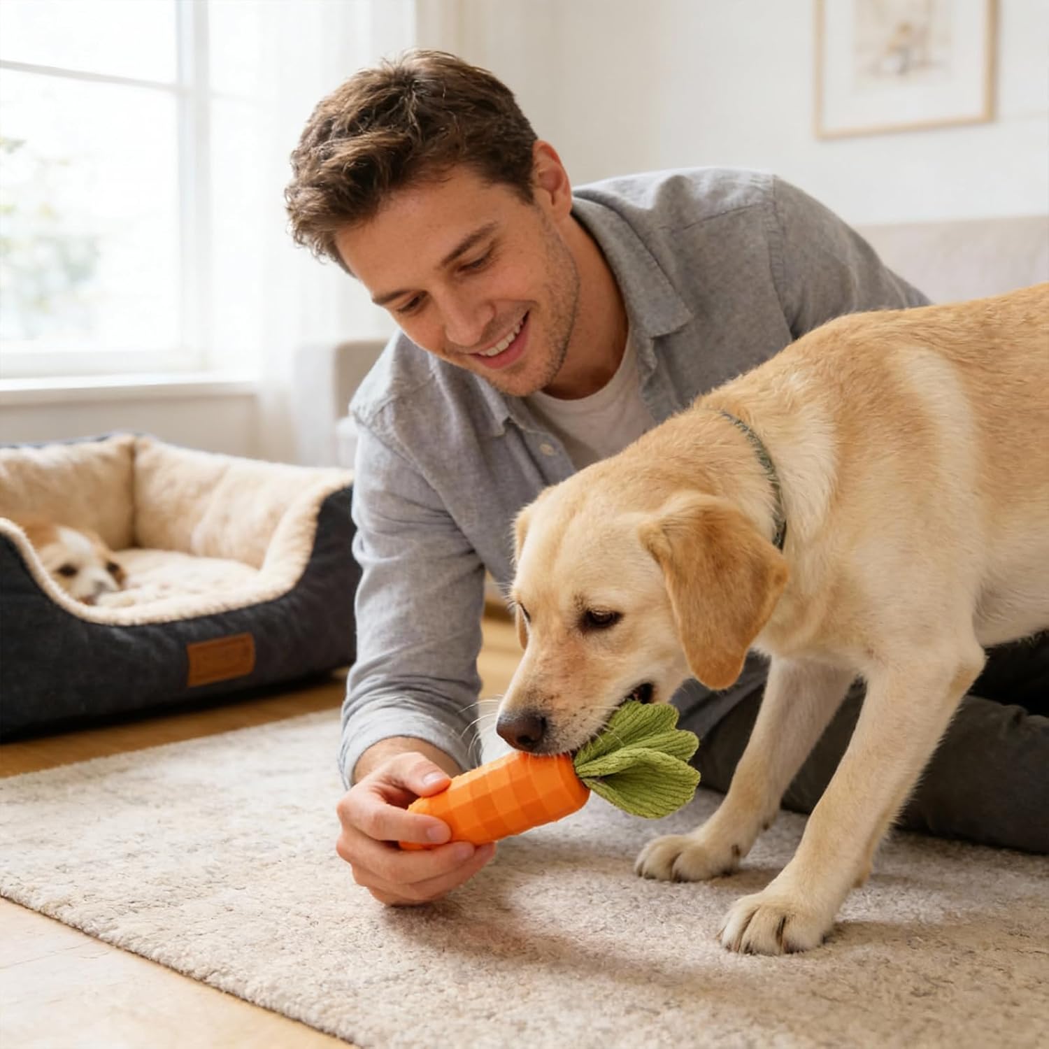 Thumbnail 6 de Nidoul Carrot Dog Toys: Indestructible Rubber Toy for Aggressive Chewers (Medium to Large Dogs)
