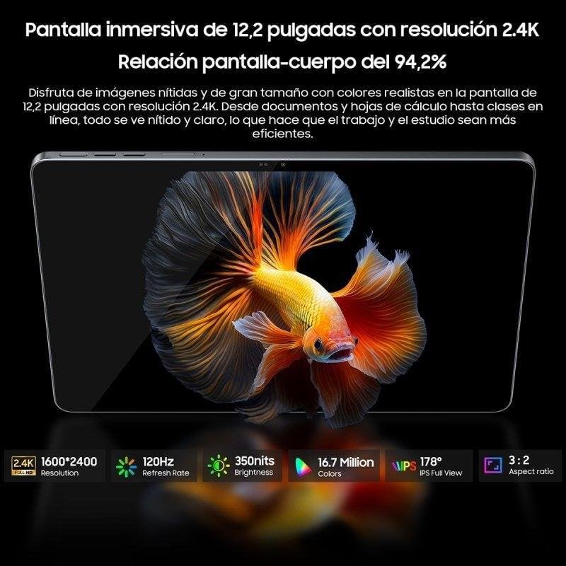 Detalle 2 de Tablet Blackview Mega 12 5G 12,2" 36GB/256GB Negra: potencia y movilidad para profesionales
