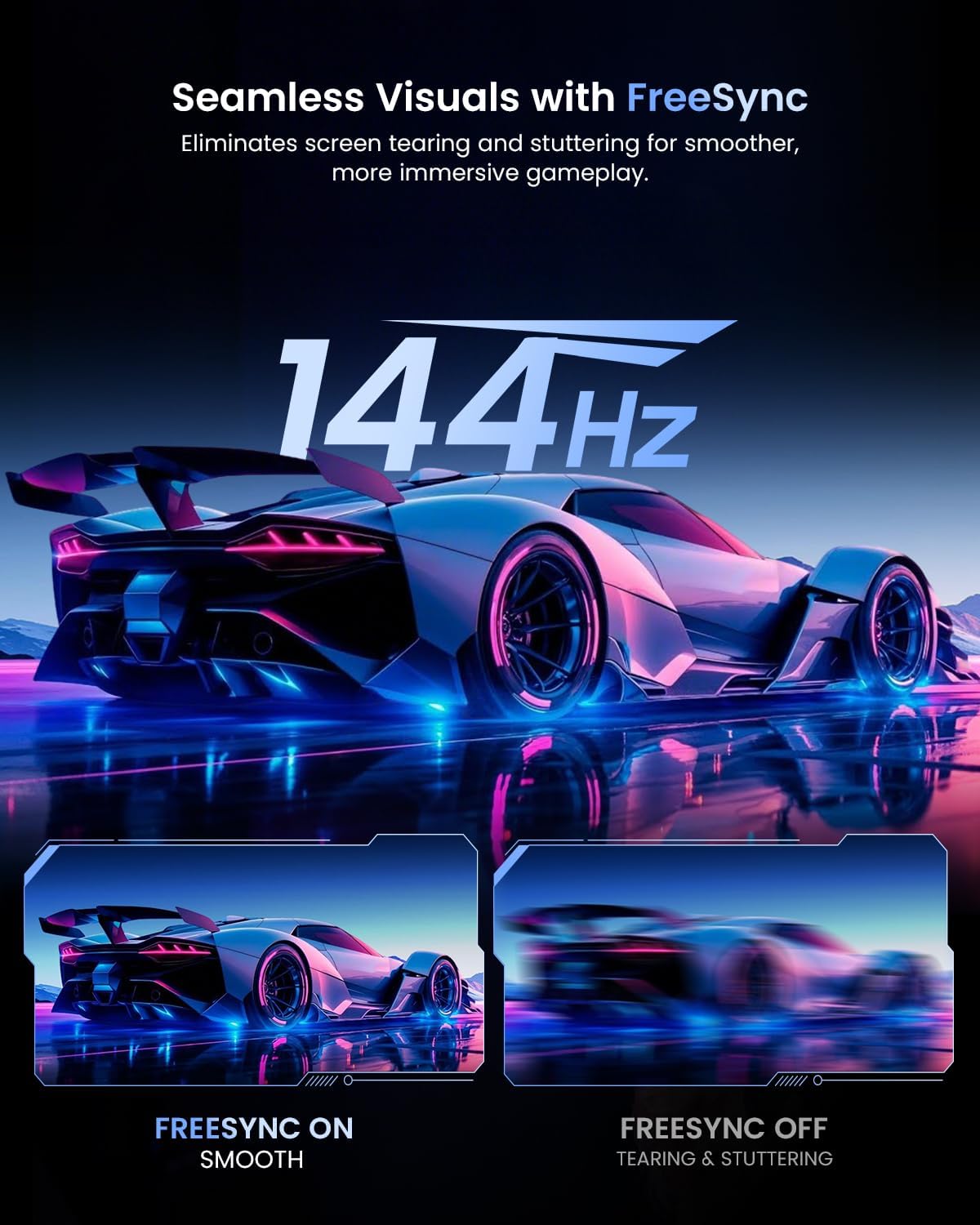 Thumbnail 2 de UPERFECT 19" Portabler 4K 144Hz Gaming Monitor mit QLED – flexibel einsetzbar, integrierter Standfuß & VESA