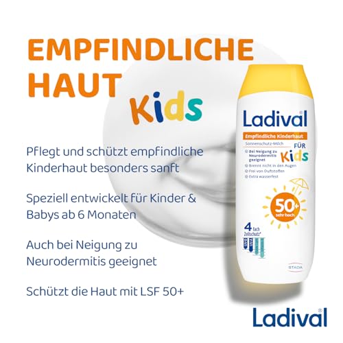 Thumbnail 4 de Ladival Empfindliche Kinderhaut Sonnencreme LSF50 – Sanfter UVA/UVB-Schutz für Babys und Kinder (250 ml)