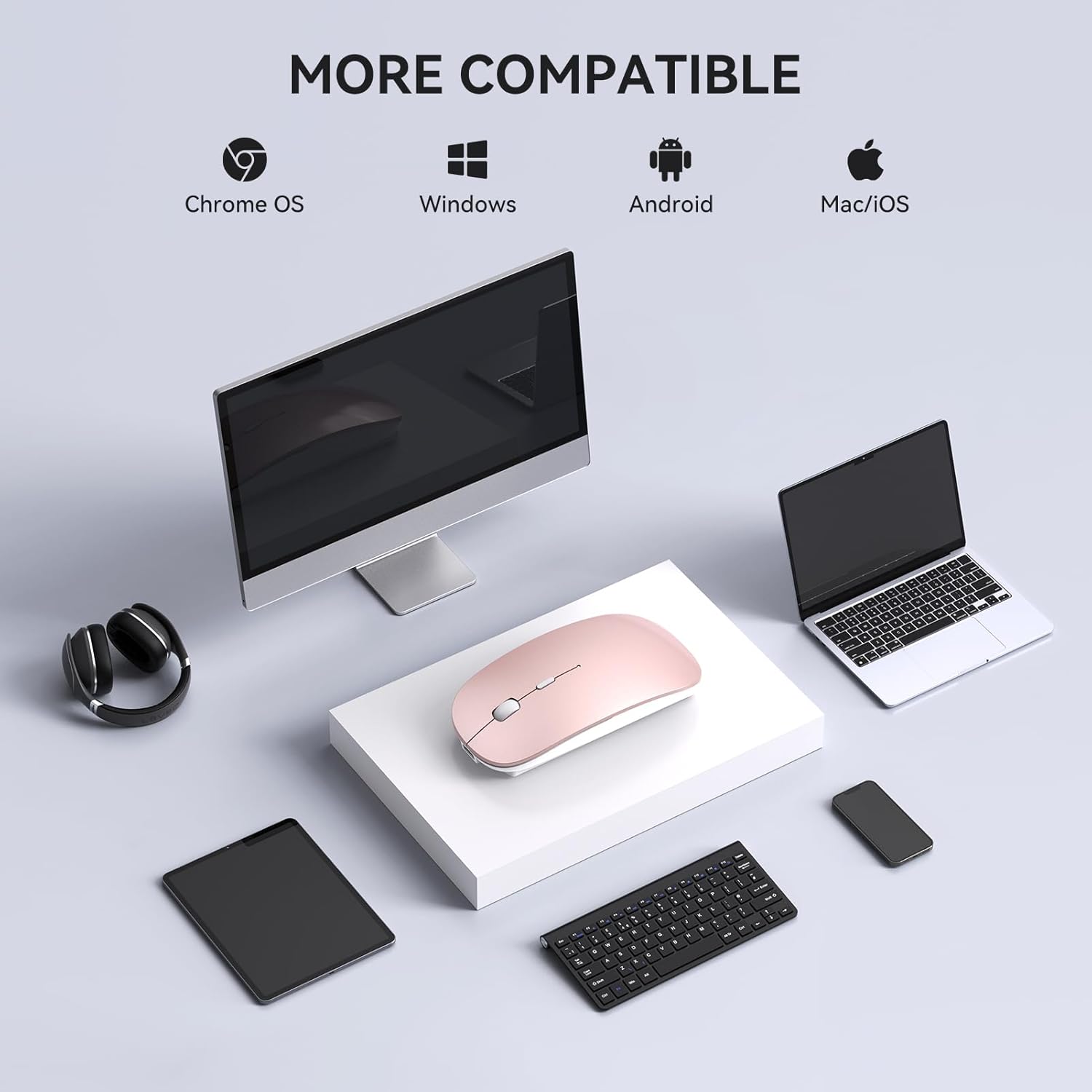 Thumbnail 6 de RaceGT Maus Kabellos USB-C & USB-A – Aufladbare 2,4 GHz Maus mit Vier DPI-Stufen, Beidfinger-/Beidhändig, Schlafmodus und leiser Klick