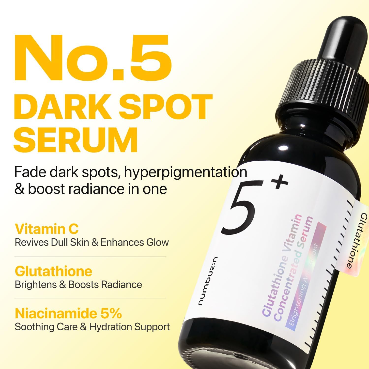 Detalle 2 de Numbuzin No.5 Suero: concentrato vitaminico con glutatione per uniformare le macchie