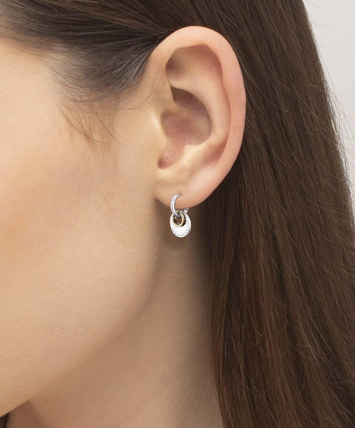 Thumbnail 2 de BOSS Jewelry 1580231 Orecchini Huggies da donna Medallion in acciaio inossidabile
