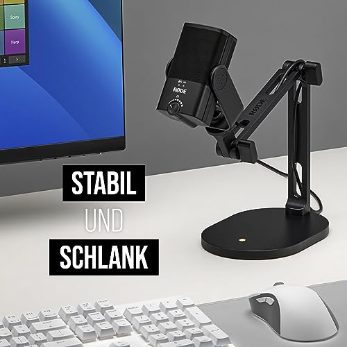 Detalle de RØDE DS2 Desktop-Studioarm – robuste Halterung für Mikrofone, Kameras, Smartphones und mehr (bis 900 g)