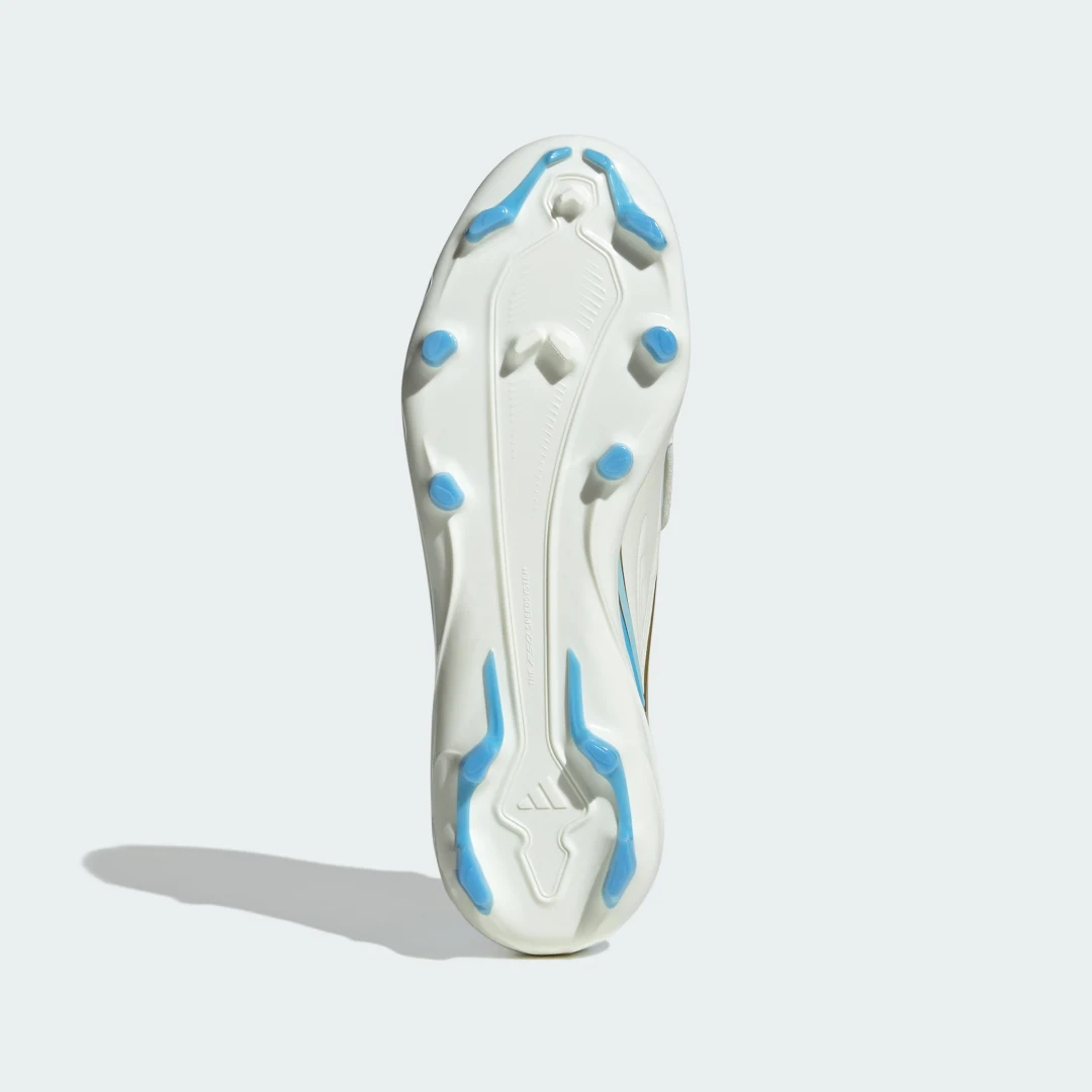 Detalle de Adidas Bota F50 Messi League sin cordones para césped natural seco – Beige