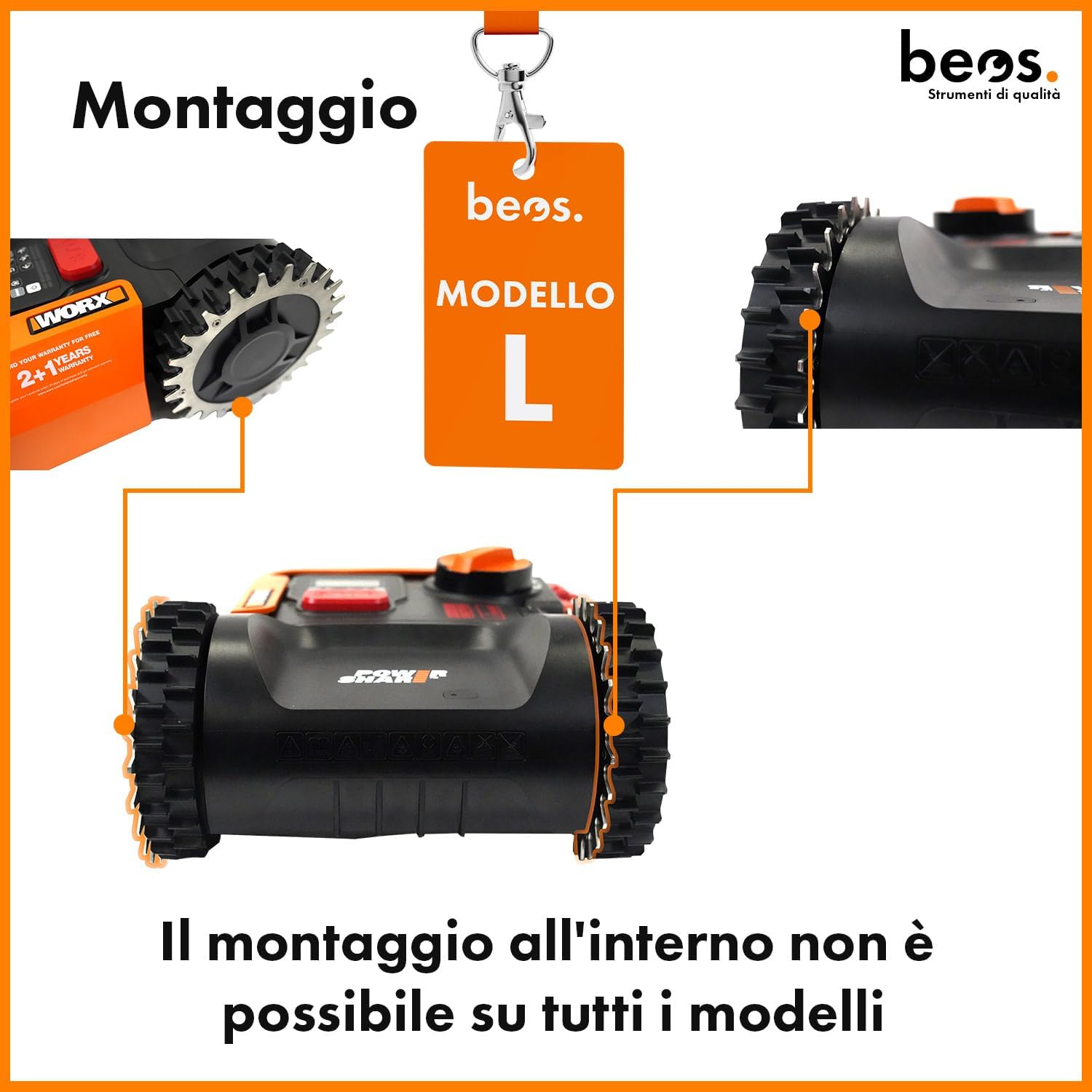 Thumbnail 2 de BEOS Puntali in Acciaio Inox per Worx Landroid L & Vision – 12 Viti in Acciaio Inox, lucidati