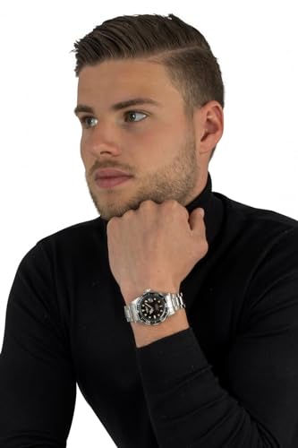 Detalle de Invicta Pro Diver 37 mm in acciaio inox con movimento al quarzo – Argento/Nero