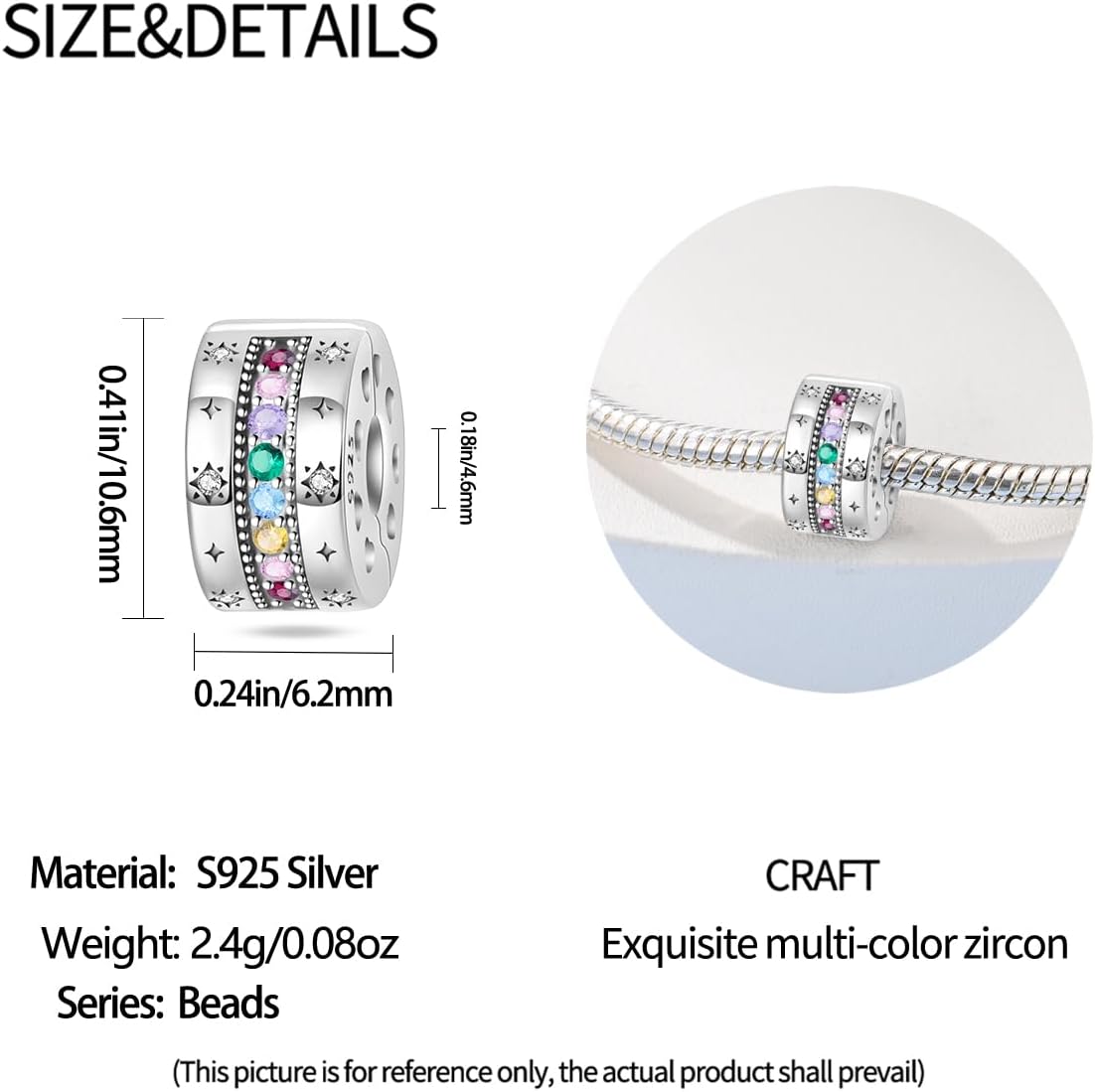 Thumbnail 6 de YIXUAN Kompatibel mit Pandora Armbändern – 925er Silber Anhänger, Geburtsstein-Charms