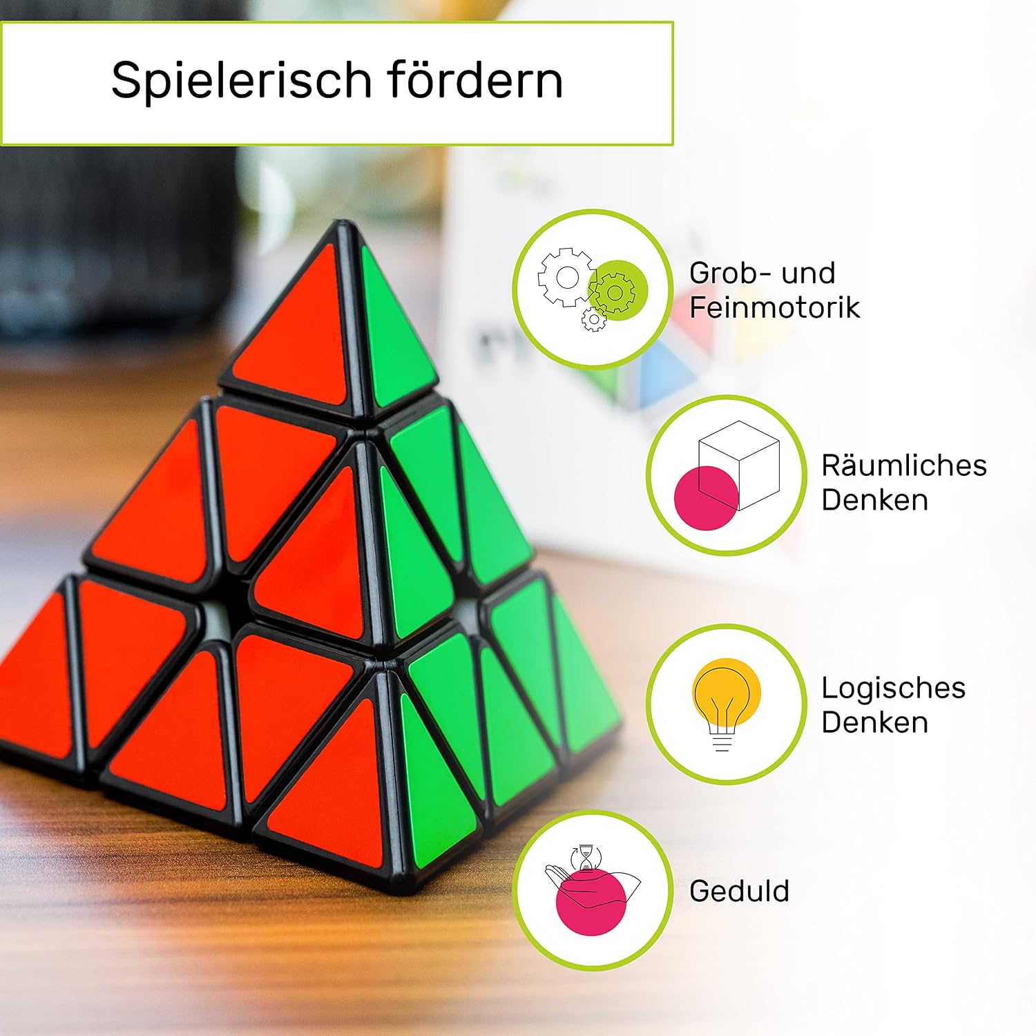 Detalle 1 de Zauberwürfel Pyraminx Pyramide Speedcube von CUBIDI