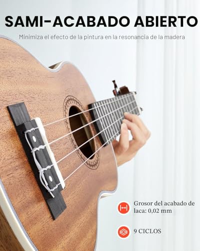 Thumbnail 4 de Donner Ukelele Concierto DUC-200 23" – kit completo para iniciación y uso diario