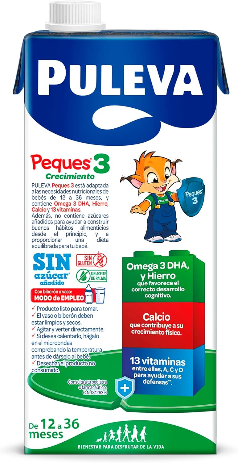Thumbnail 3 de Puleva Peques 3 Crecimiento 12-36 meses 🧸 Caja 6L