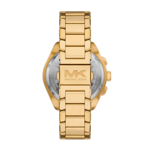 Detalle de Michael Kors Accelerator 2 para Hombre: cronógrafo de cuarzo con correa de acero dorado, 44 mm