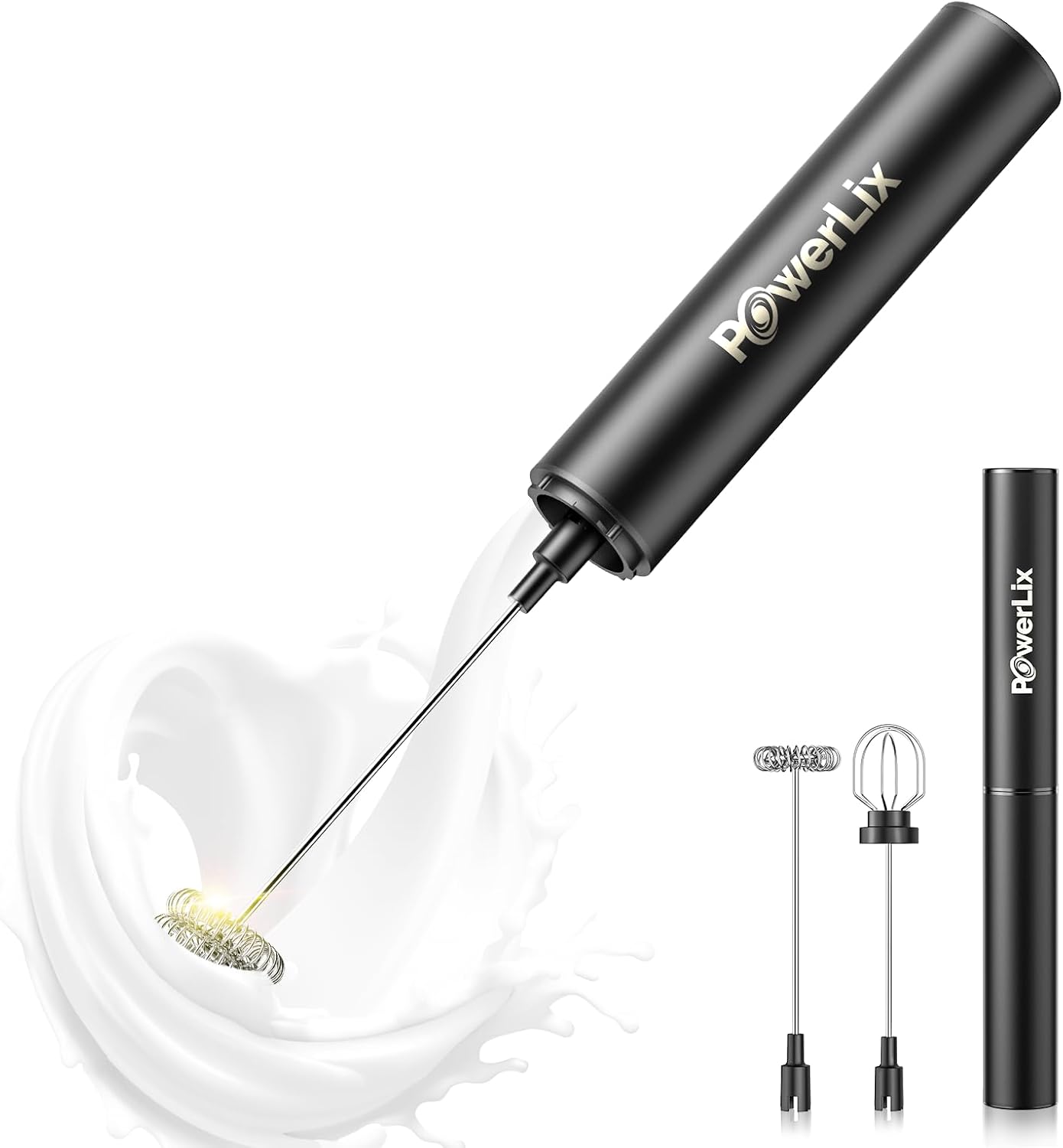 Detalle de POWERLIX Pro 3-in-1 elektrischer Milchschäumer (handheld) mit USB-C Wiederaufladung