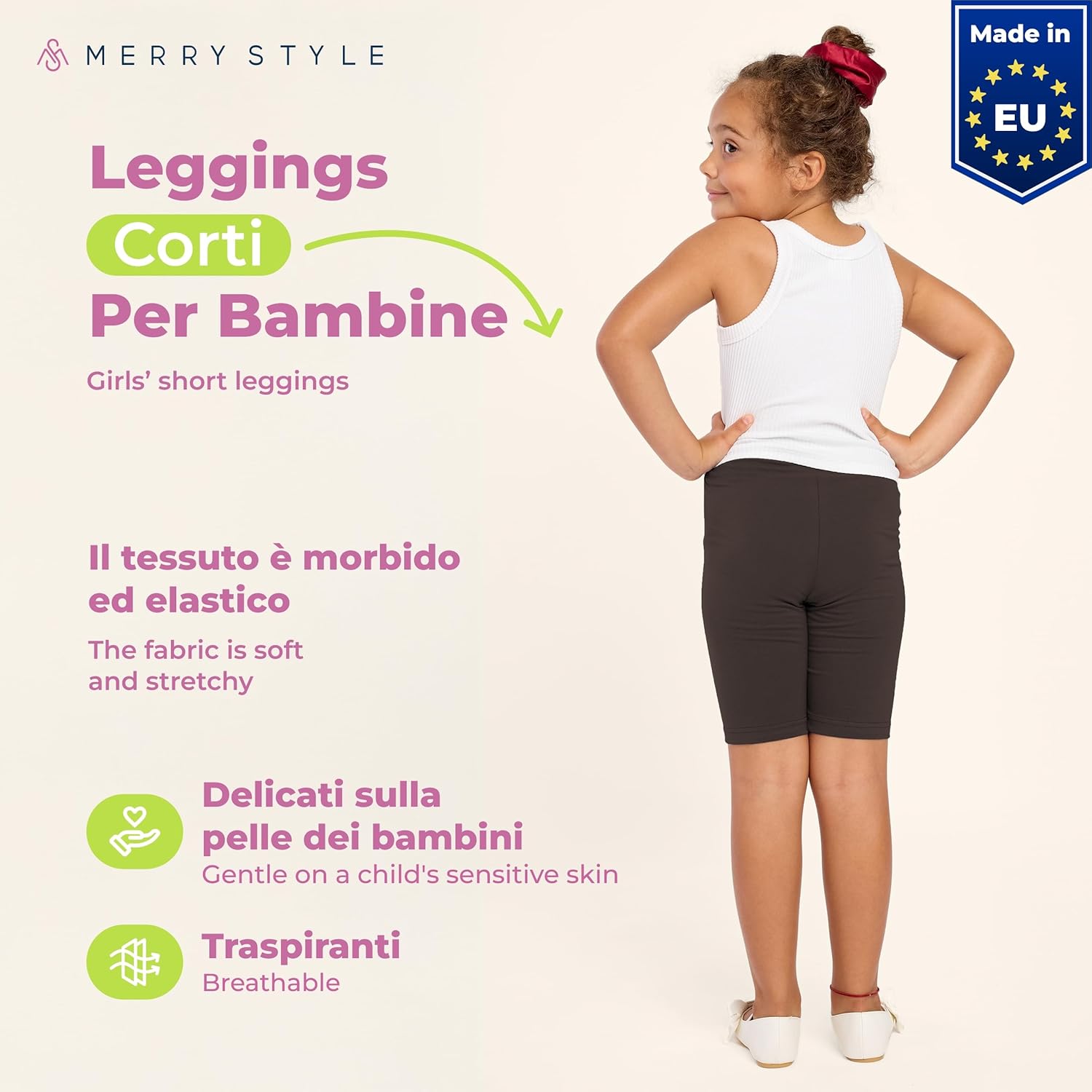 Thumbnail 1 de Merry Style Leggings Corti Bambina e Ragazza MS10-227: comfort e versatilità per ogni stagione