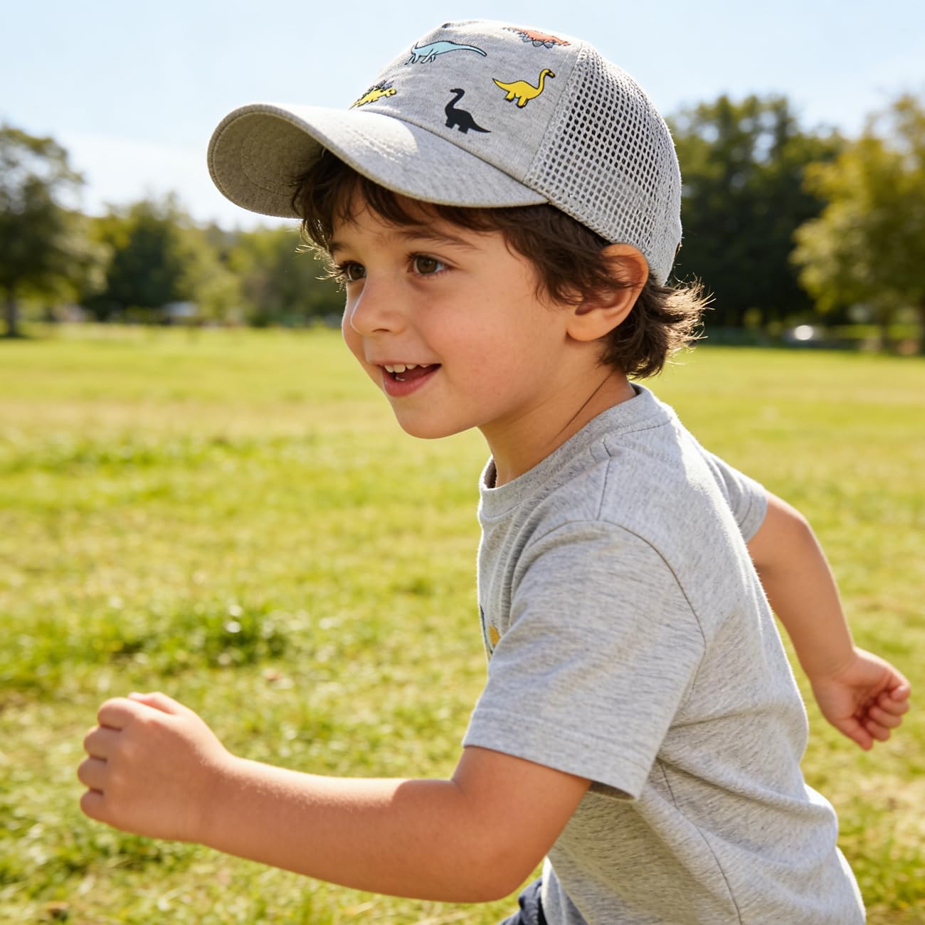 Thumbnail 2 de MCWTH Toddler Baseball Cap – Sun Hat for 0–5 Years (Dinosaur & Solid Colour)