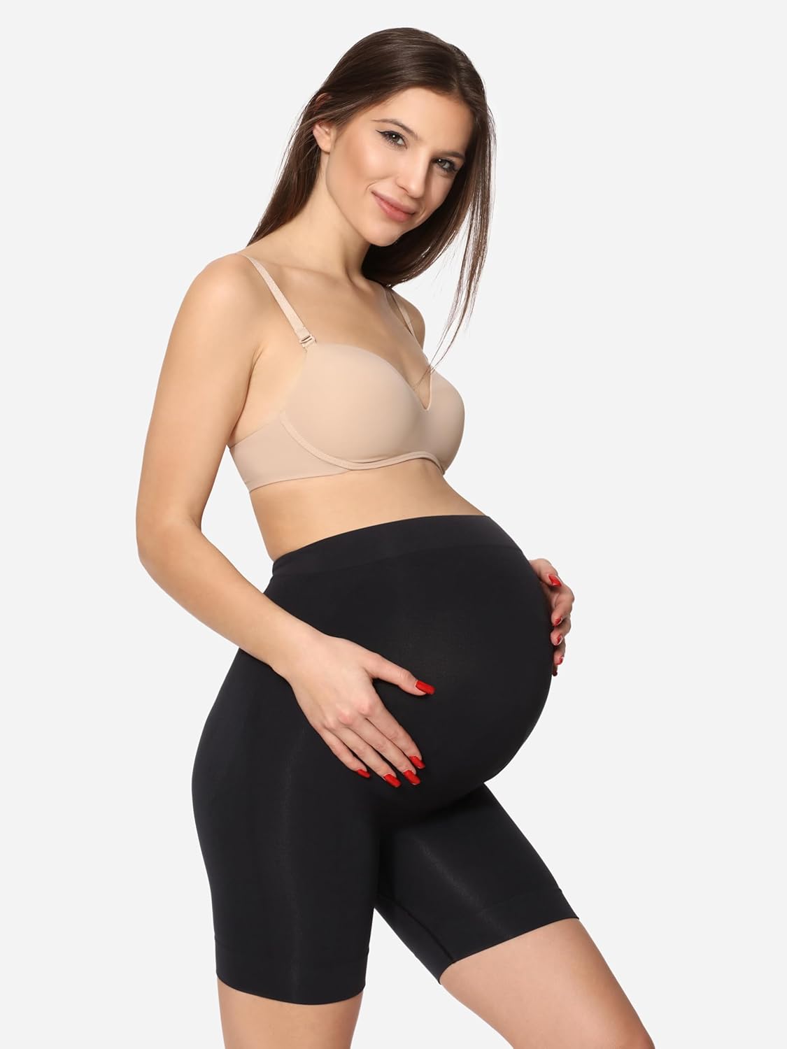 Thumbnail 4 de Be Mammy Pantaloni premaman corti 06/15 con aloe e jojoba, cintura alta