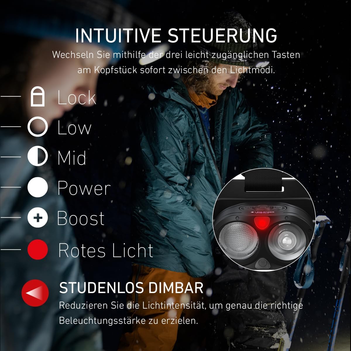 Thumbnail 2 de Ledlenser H19R Signature Premium Stirnlampe – 4000 Lumen, Fusion Beam, Bluetooth, IP68