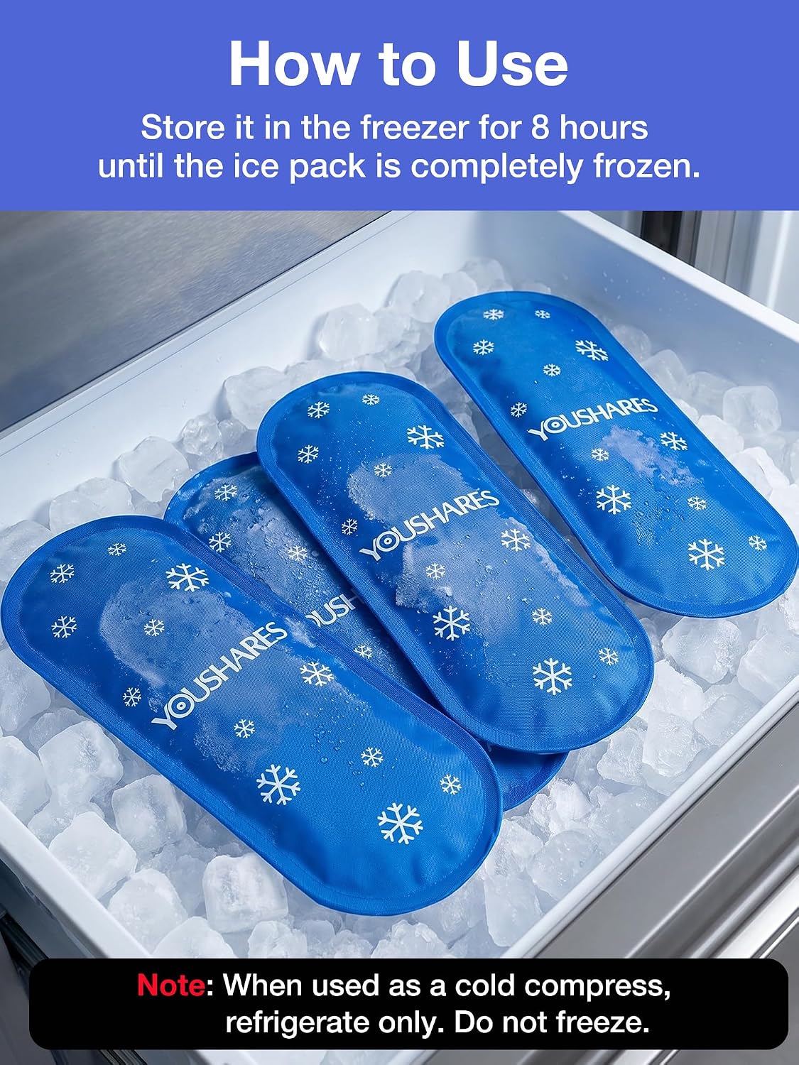 Thumbnail 3 de YOUSHARES Breastmilk Cooler Bag Ice Packs – 4-Pack Reusable Gel Ice Packs for Small Nylon Bags