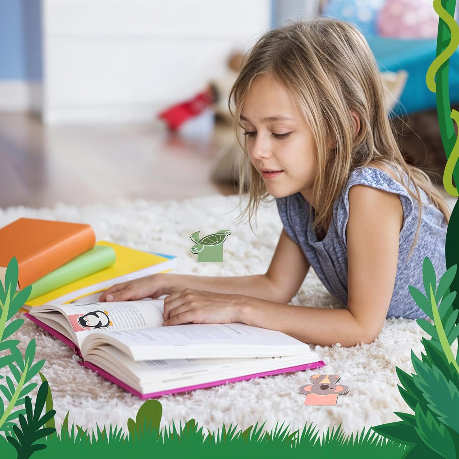 Thumbnail 5 de Thboxes 12 magnetische Lesezeichen Kinder 📚